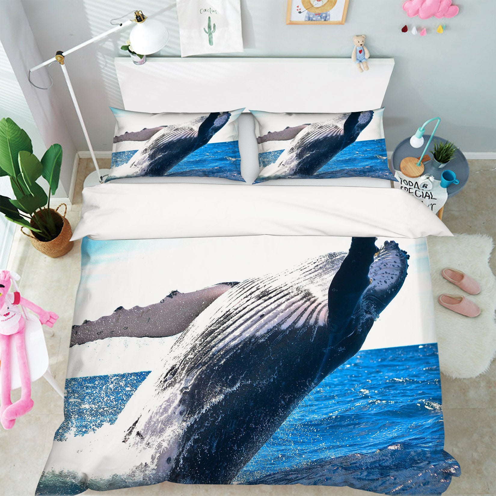 3D Sea Whale 009 Bed Pillowcases Quilt