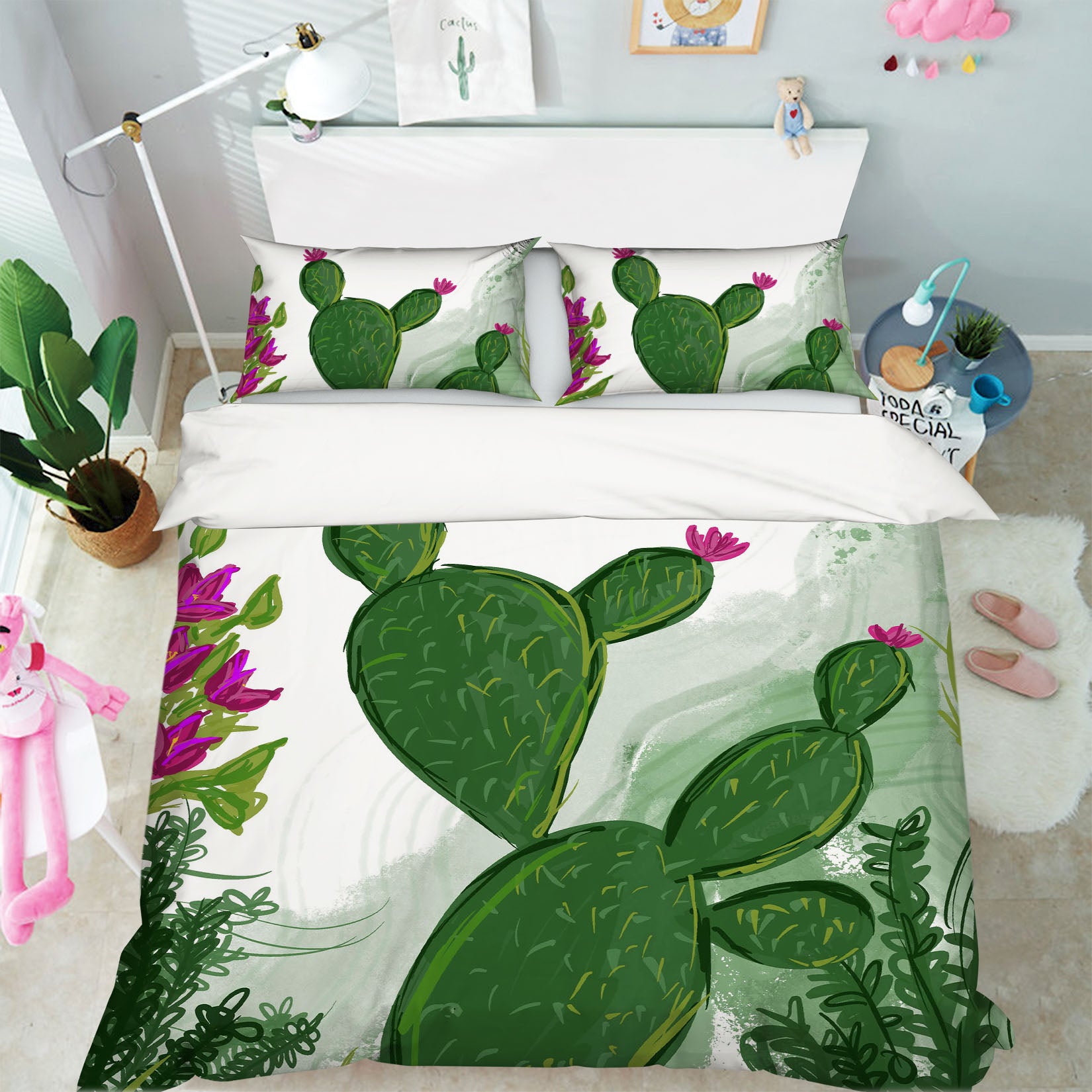3D Green Cactus 3026 Jacqueline Reynoso Bedding Bed Pillowcases Quilt Cover Duvet Cover