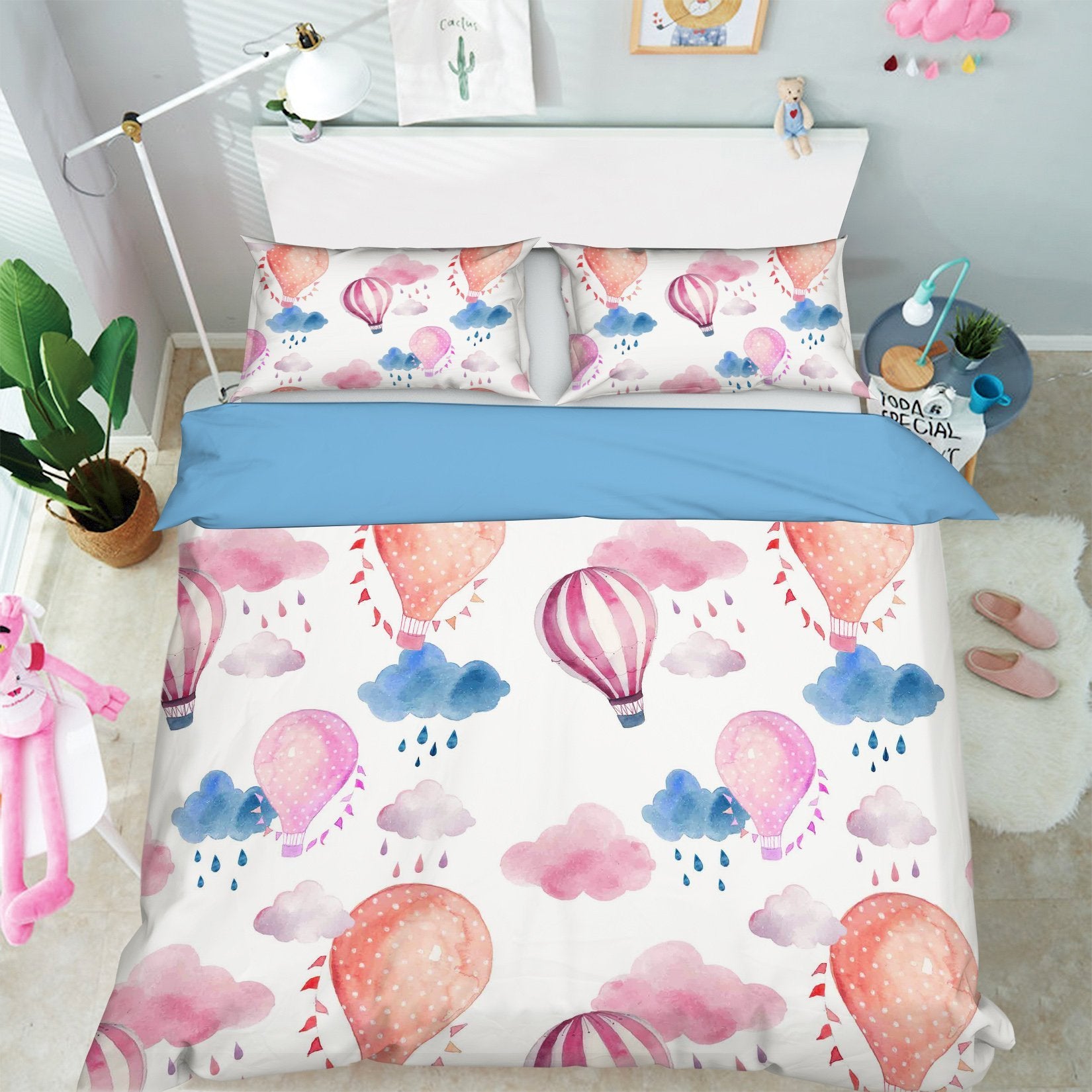 3D Hot Air Balloon 045 Bed Pillowcases Quilt Wallpaper AJ Wallpaper