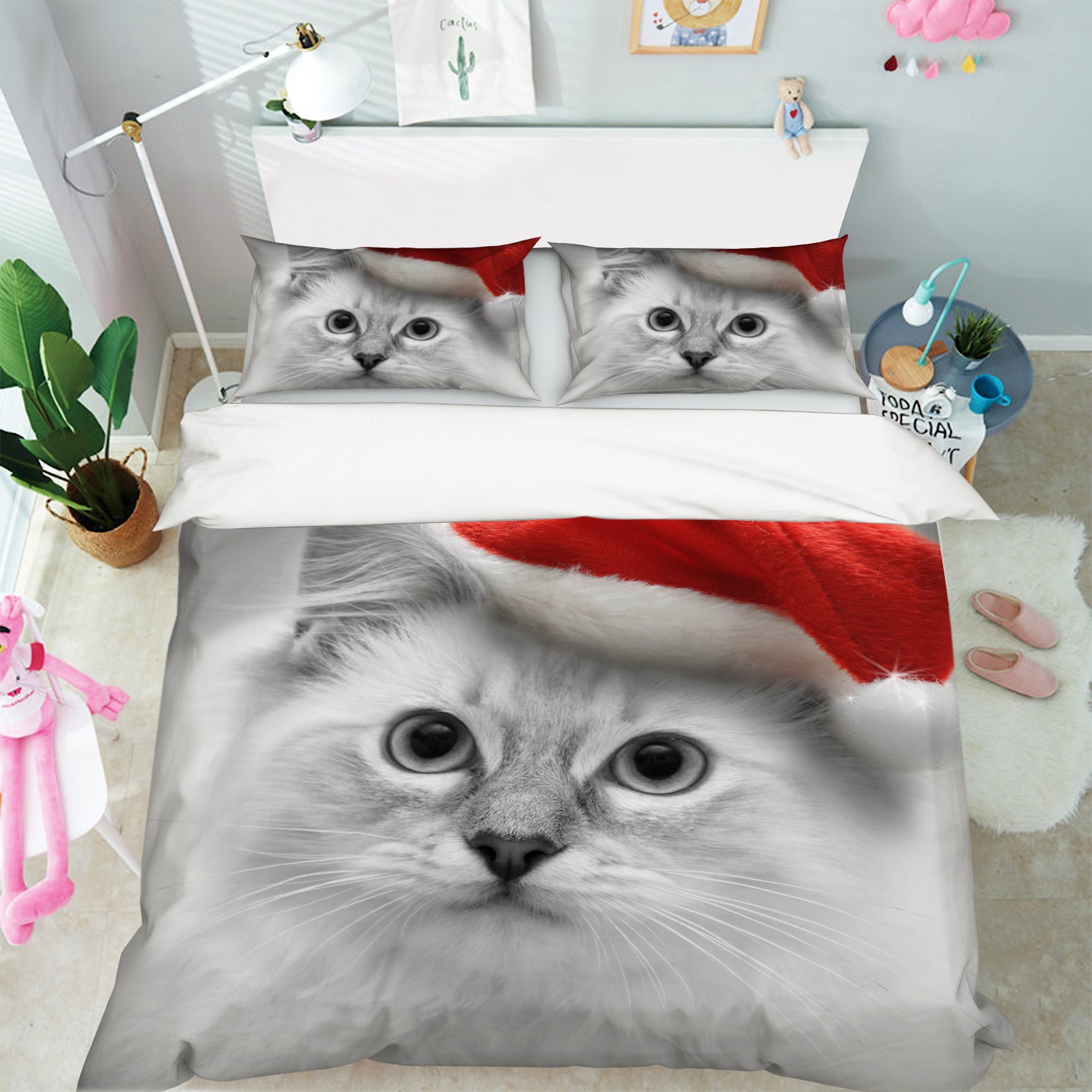 3D Cute Cat 1905 Bed Pillowcases Quilt