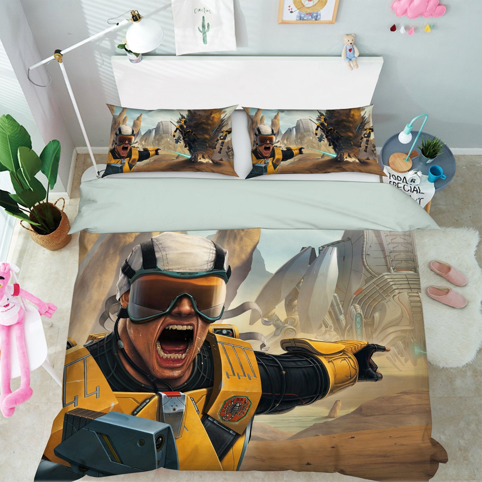 3D Battlefield 2110 Bed Pillowcases Quilt Exclusive Designer Vincent Quiet Covers AJ Creativity Home