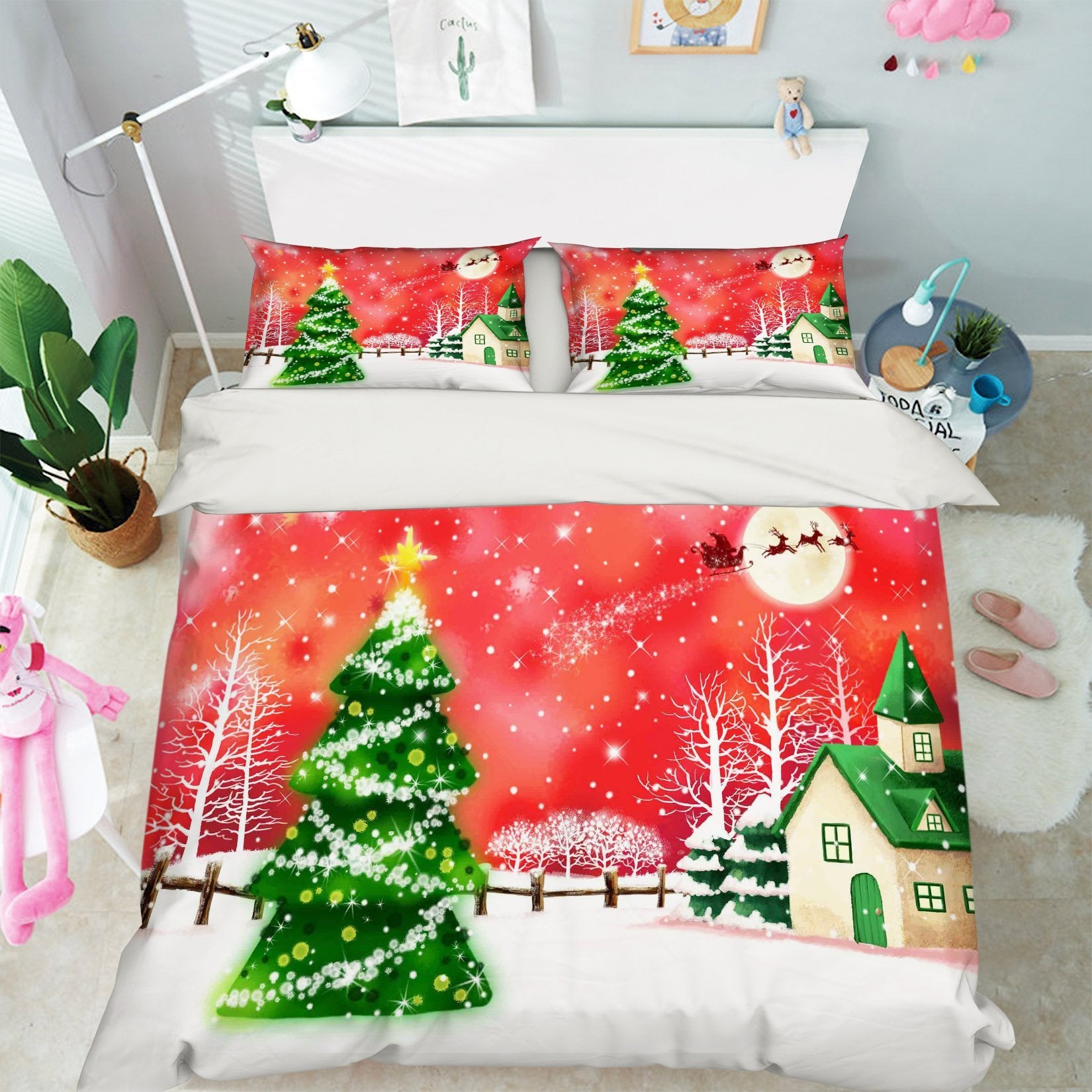 3D Christmas Tree 235 Bed Pillowcases Quilt Wallpaper AJ Wallpaper