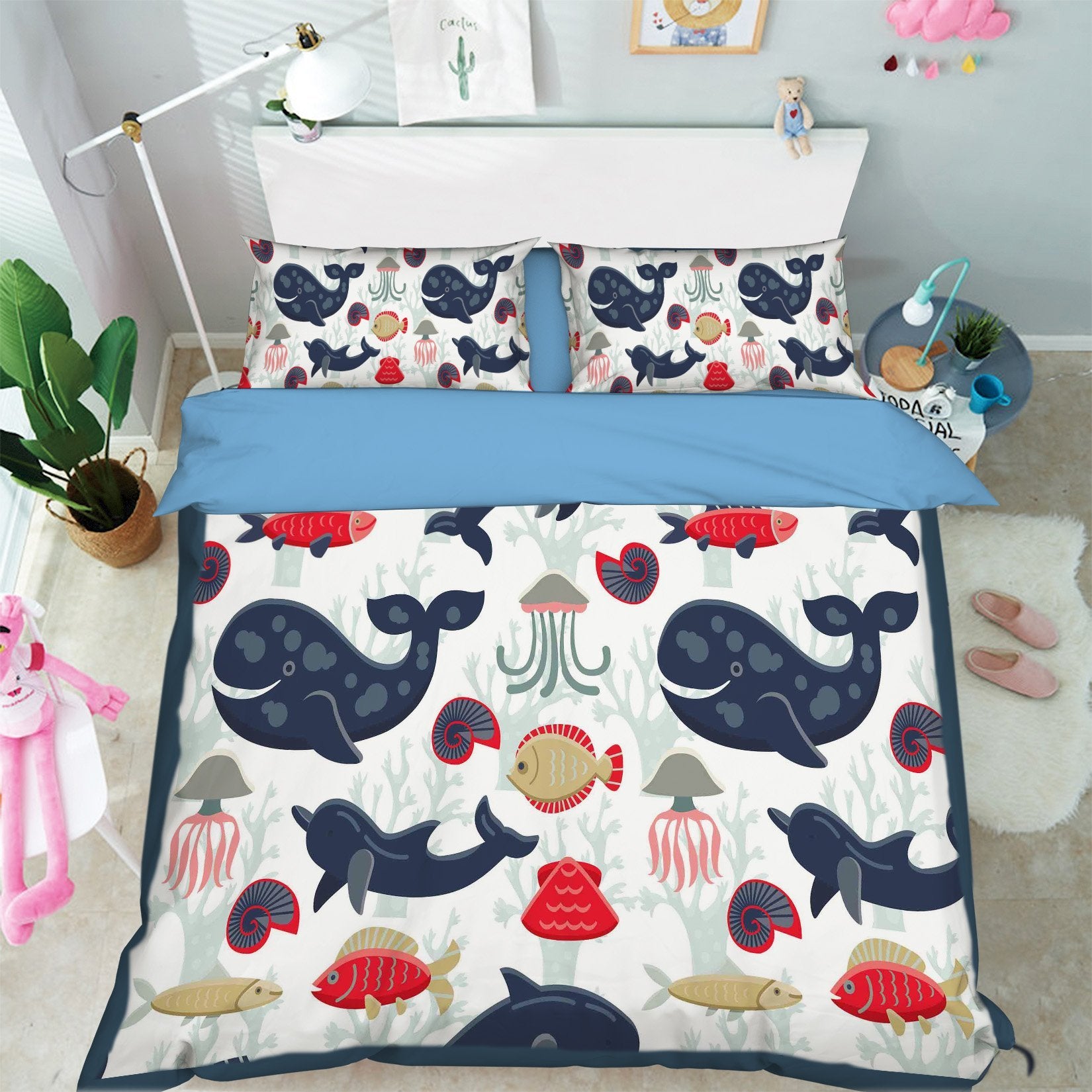 3D Deep Sea Fish 097 Bed Pillowcases Quilt Wallpaper AJ Wallpaper