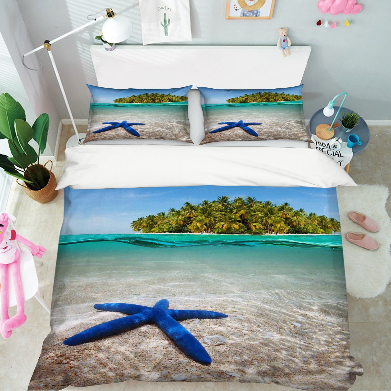 3D Blue Starfish 167 Bed Pillowcases Quilt Wallpaper AJ Wallpaper