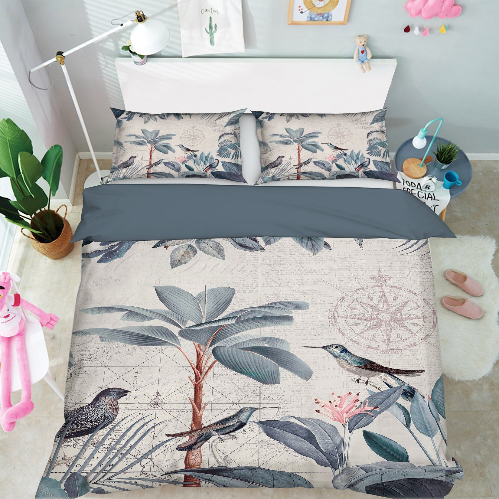 3D Birds Playing 122 Andrea haase Bedding Bed Pillowcases Quilt