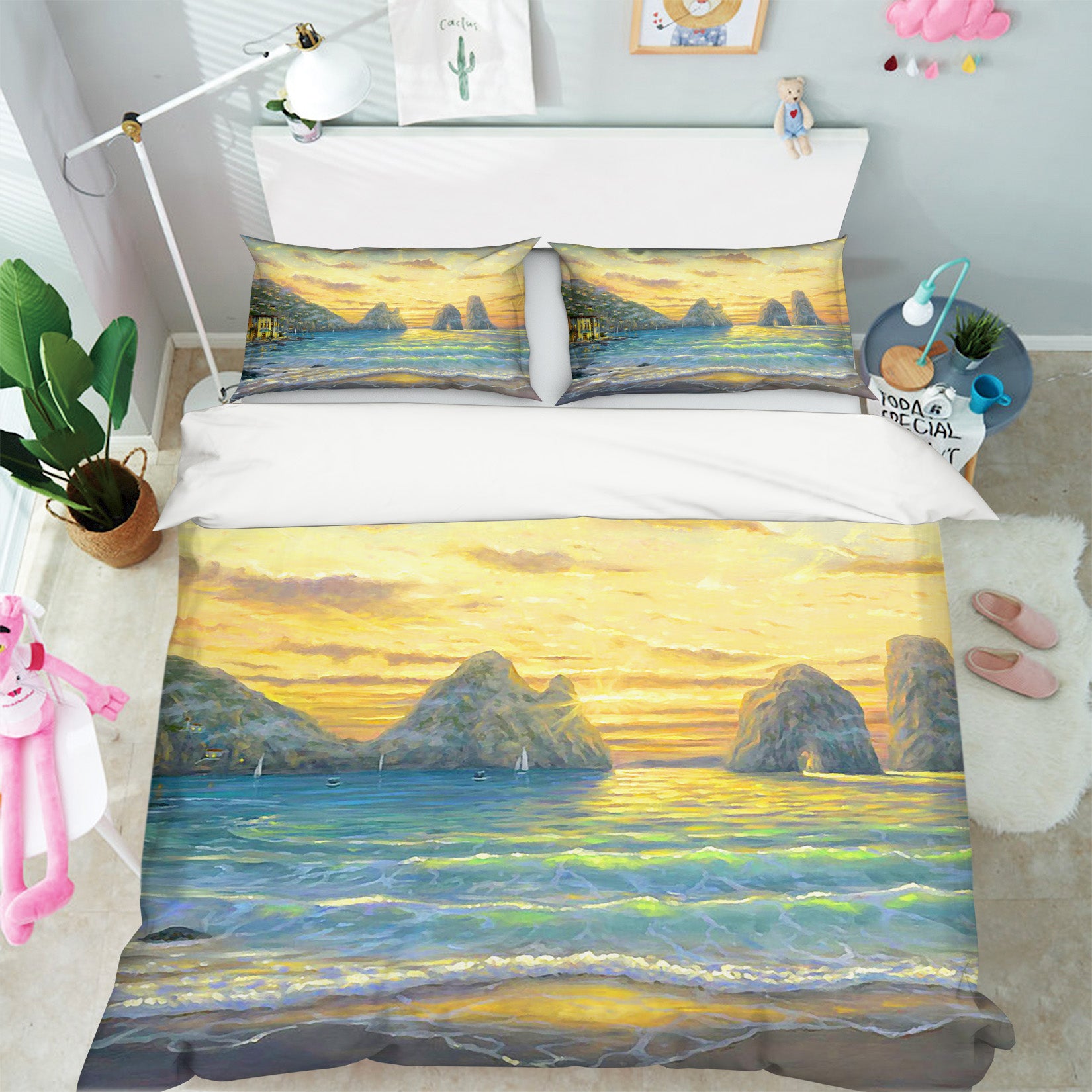 3D Sunset Sea Level 099 Bed Pillowcases Quilt