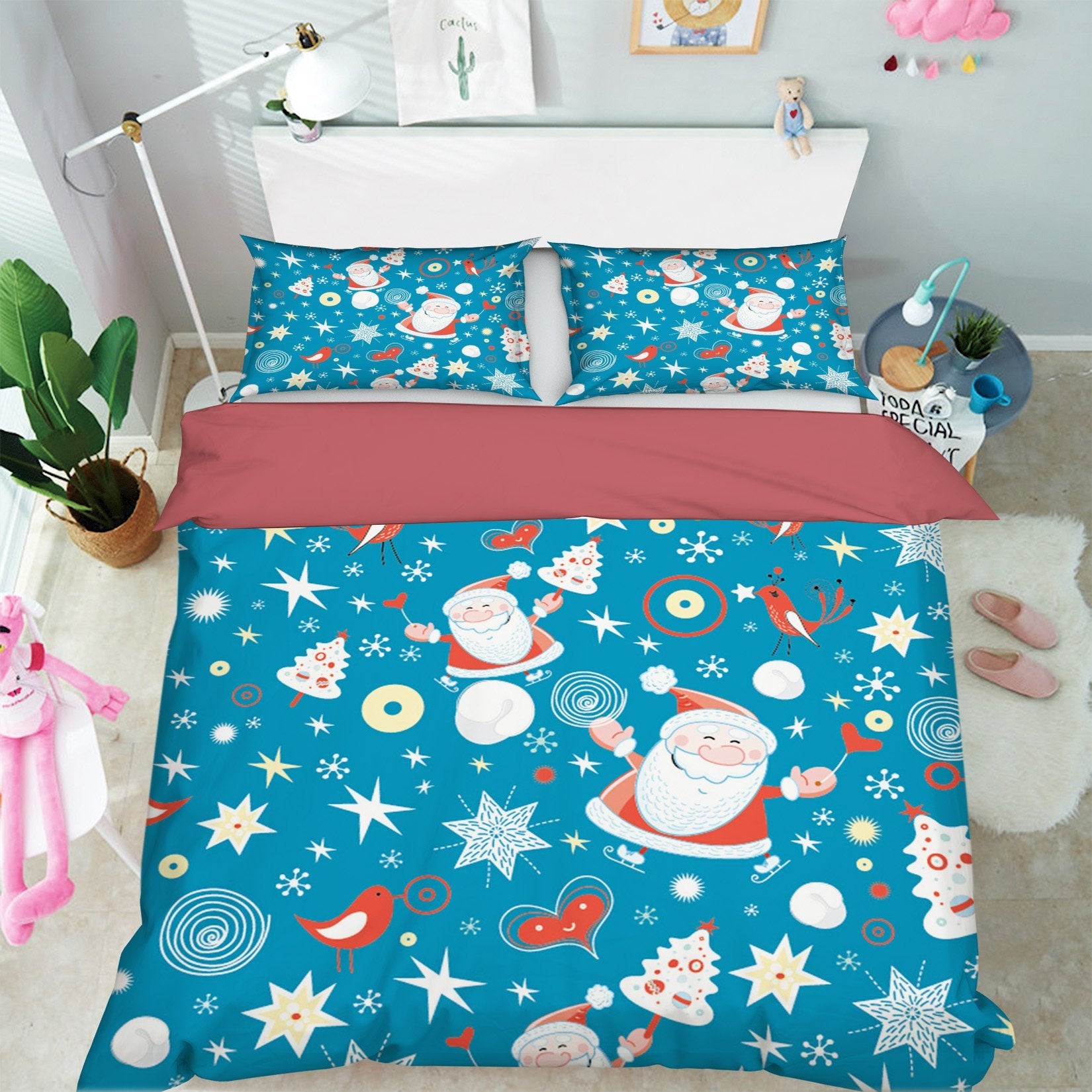 3D Christmas Little Old Man 38 Bed Pillowcases Quilt Quiet Covers AJ Creativity Home