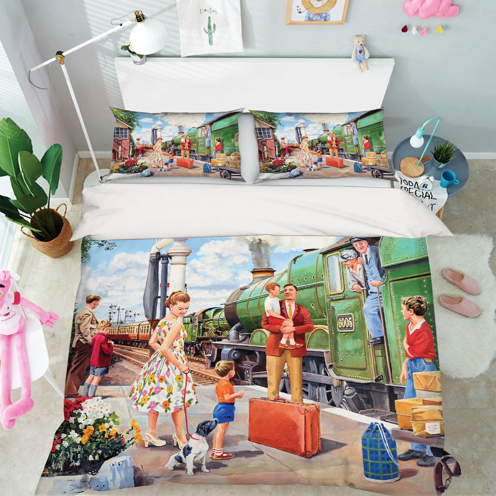 3D The Train Driver 2069 Trevor Mitchell bedding Bed Pillowcases Quilt