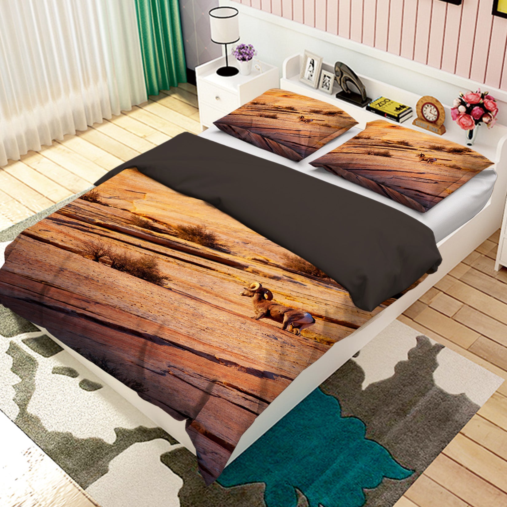 3D Antelope Mountain 066 Bed Pillowcases Quilt