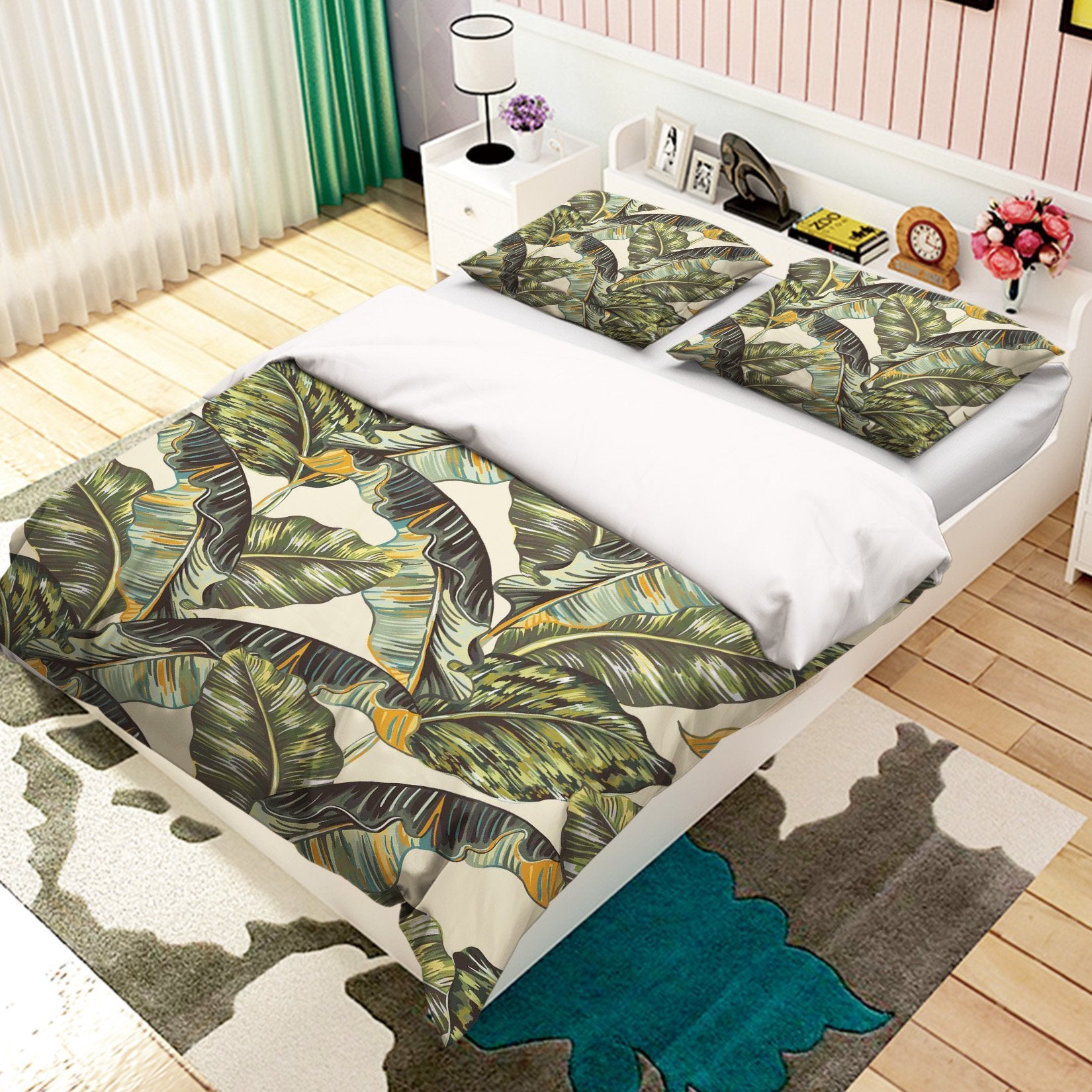 3D Painting Plants 063 Bed Pillowcases Quilt Wallpaper AJ Wallpaper