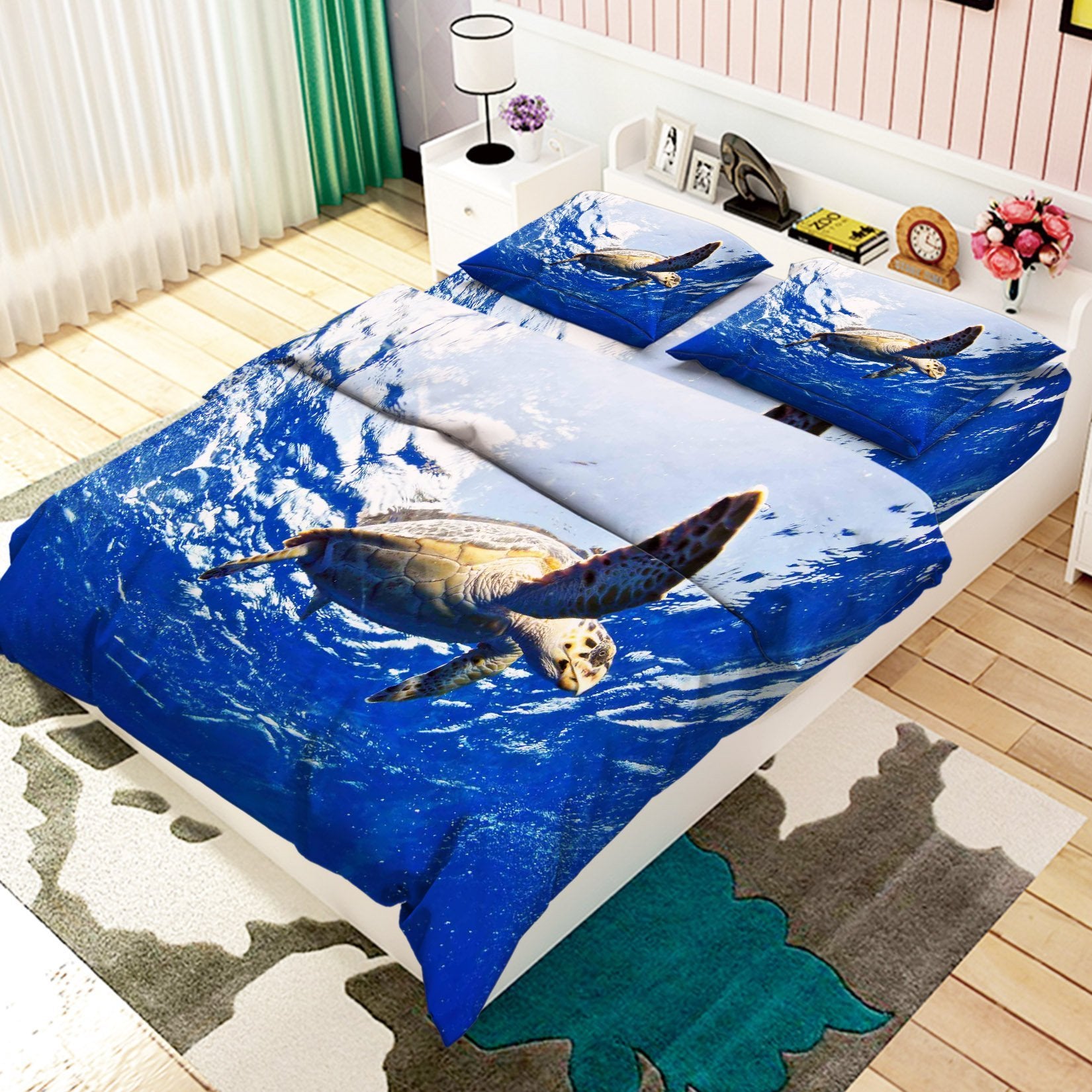 3D Ocean Turtle 75 Bed Pillowcases Quilt Wallpaper AJ Wallpaper