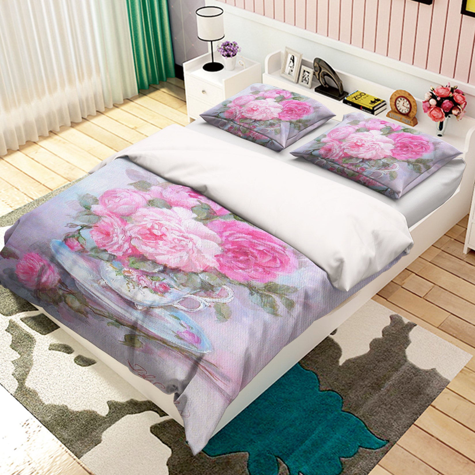 3D Flowerpot 2147 Debi Coules Bedding Bed Pillowcases Quilt