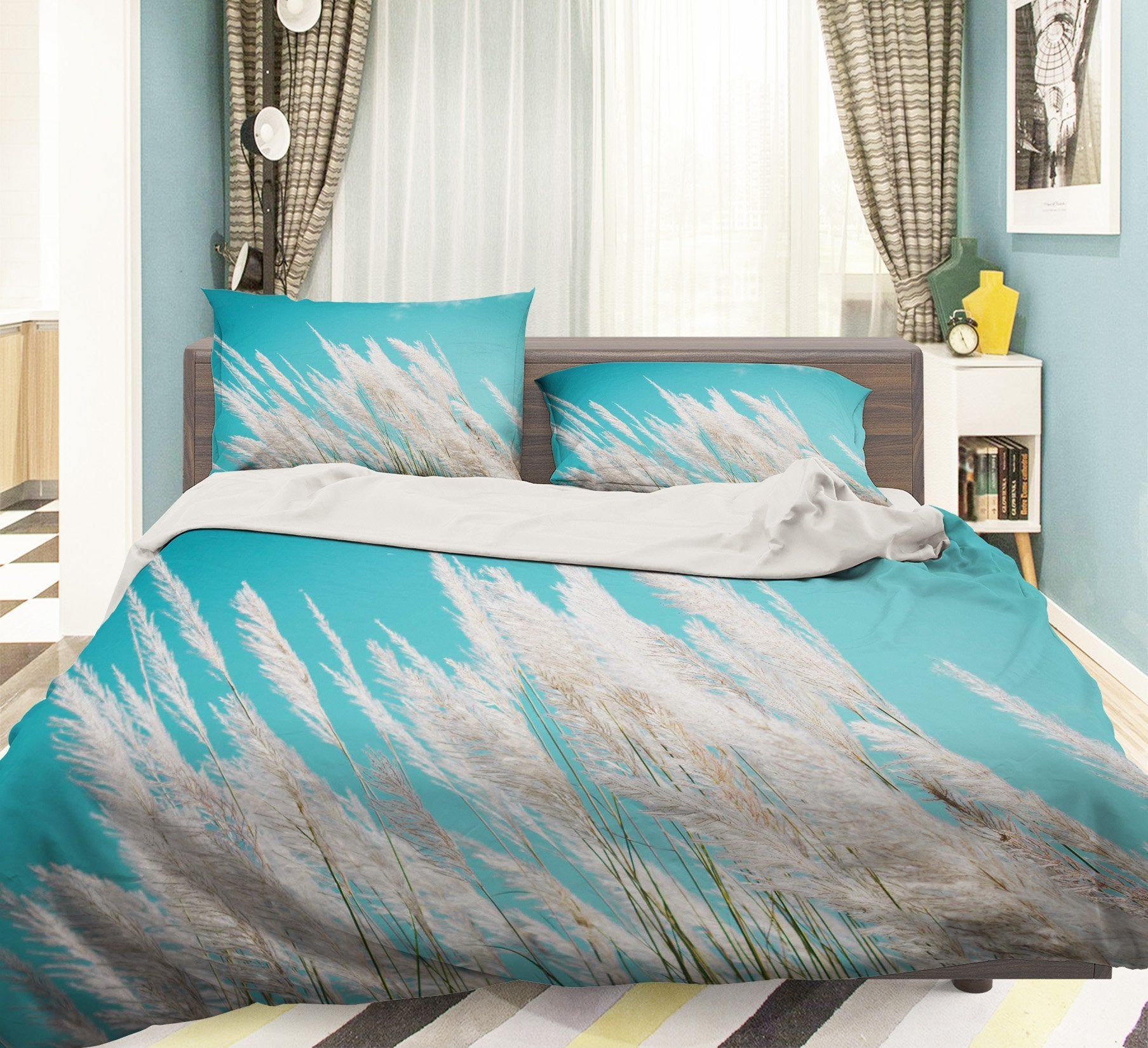 3D Weeds Flowers 214 Bed Pillowcases Quilt Wallpaper AJ Wallpaper