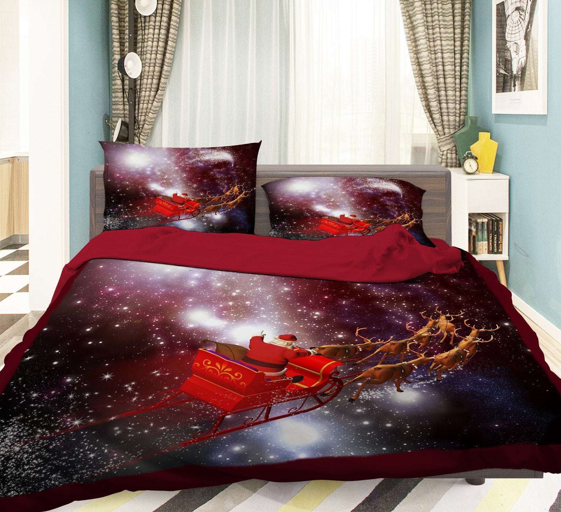 3D Santa Claus 162 Bed Pillowcases Quilt Wallpaper AJ Wallpaper