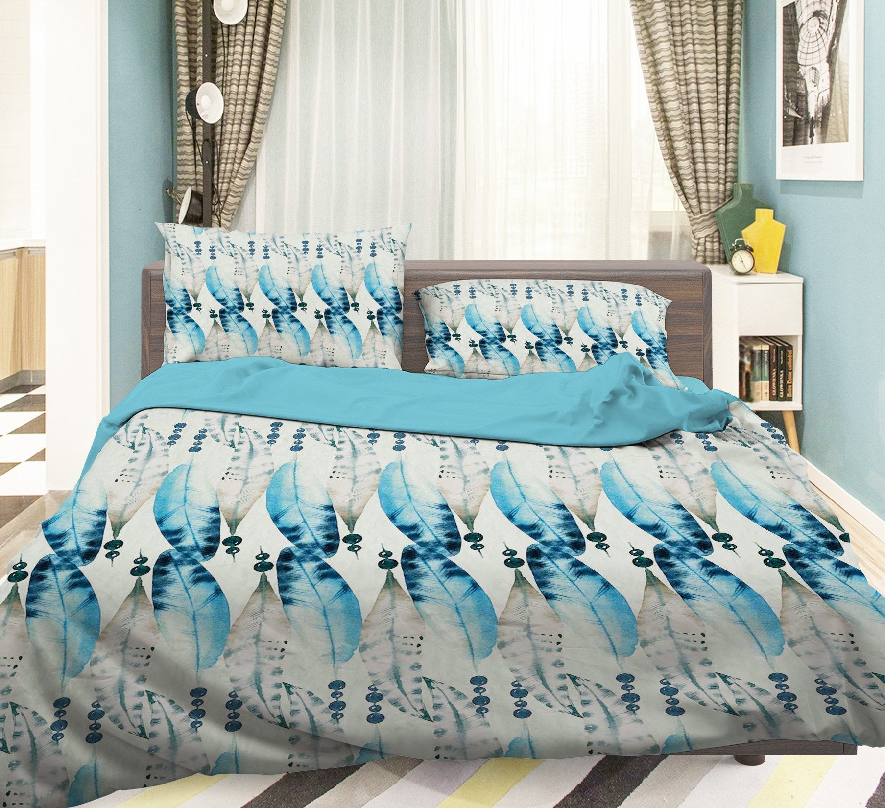 3D Leaves And Beads 323 Bed Pillowcases Quilt Wallpaper AJ Wallpaper