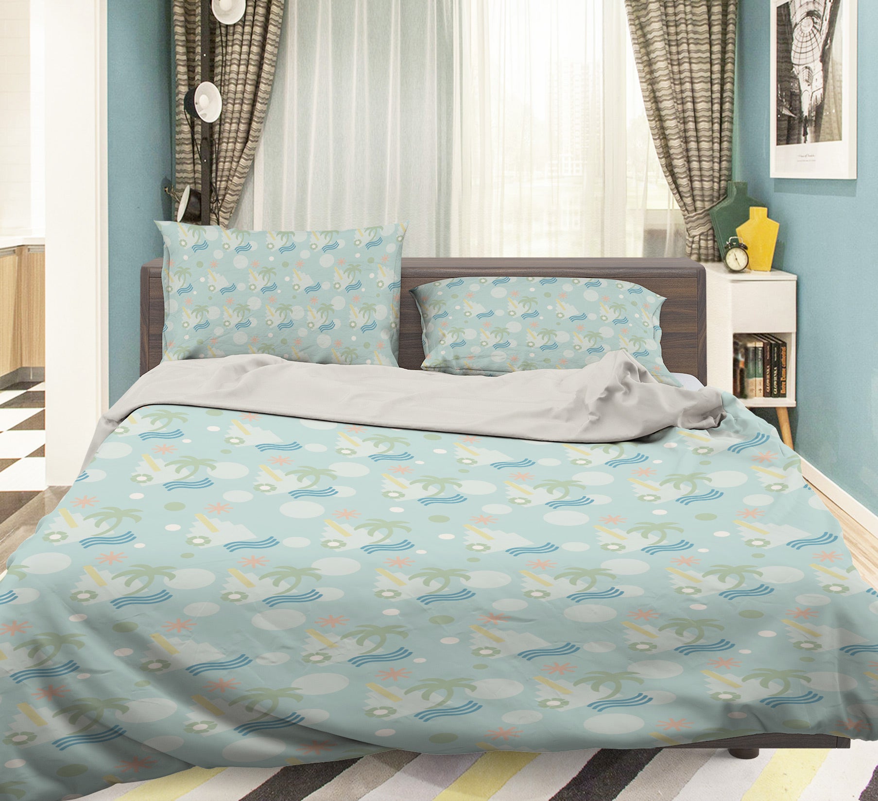 3D Coconut Tree Pattern 98161 Kasumi Loffler Bedding Bed Pillowcases Quilt