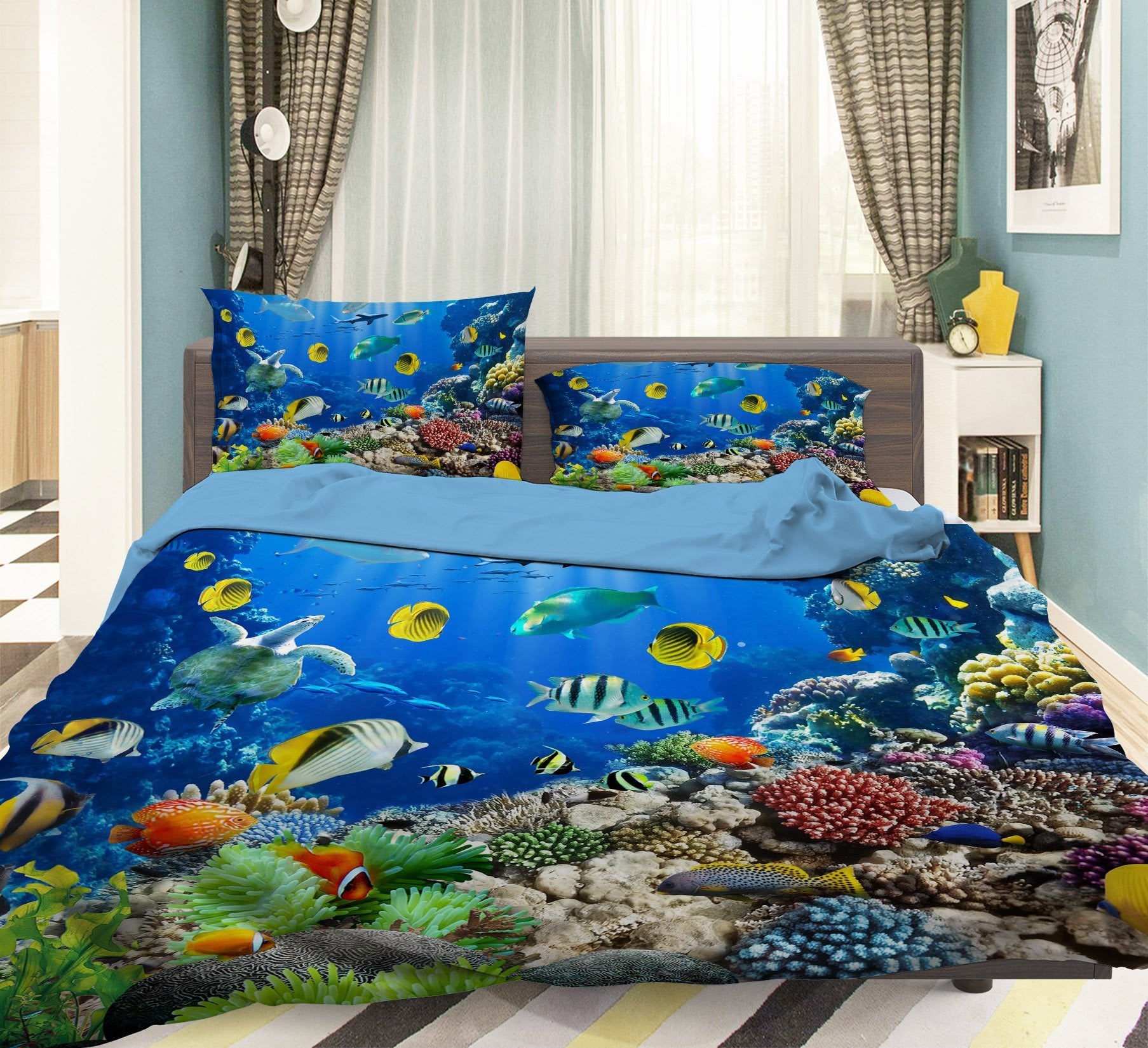 3D Coral Fish School 156 Bed Pillowcases Quilt Wallpaper AJ Wallpaper