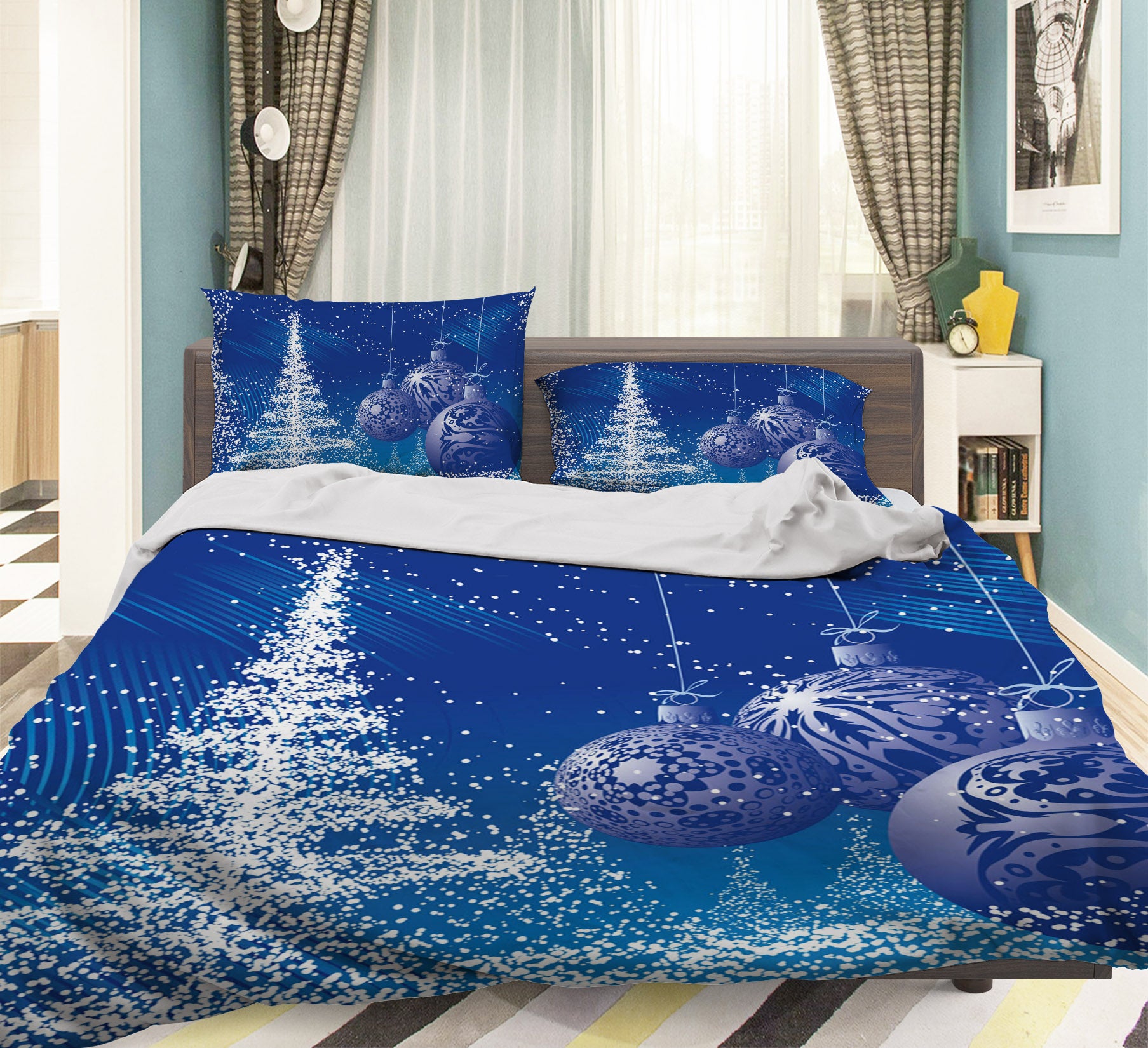 3D Snow Tree Ball 31118 Christmas Quilt Duvet Cover Xmas Bed Pillowcases