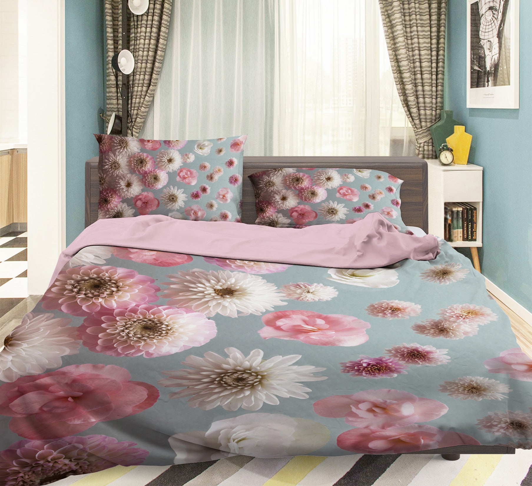 3D Chrysanthemum Decoration 1011 Assaf Frank Bedding Bed Pillowcases Quilt