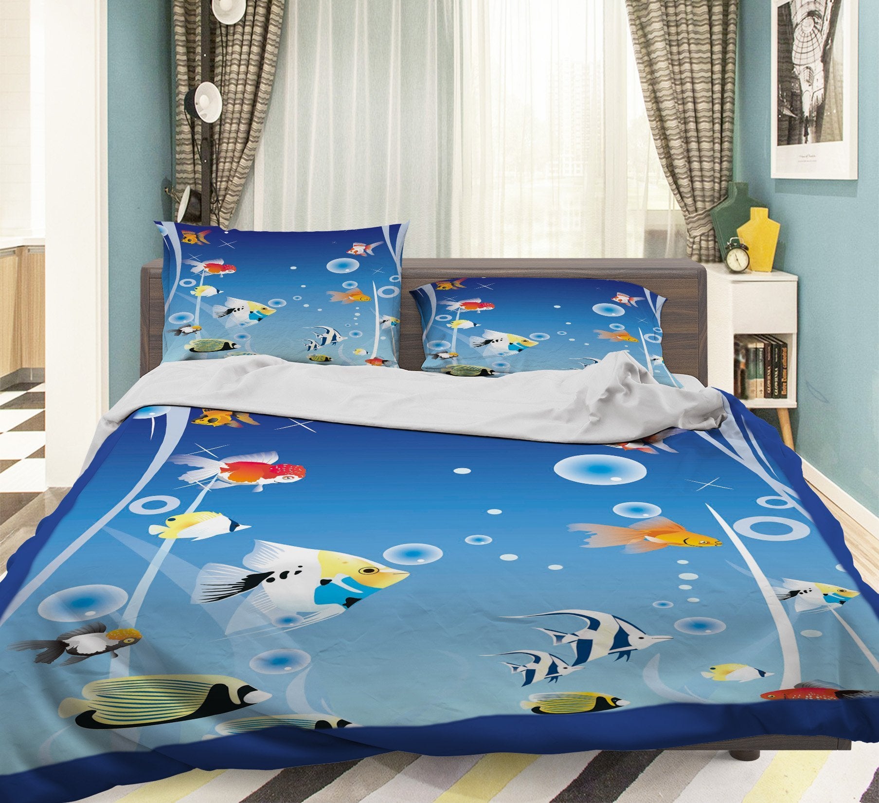 3D Deep Sea Bubbles 170 Bed Pillowcases Quilt Wallpaper AJ Wallpaper