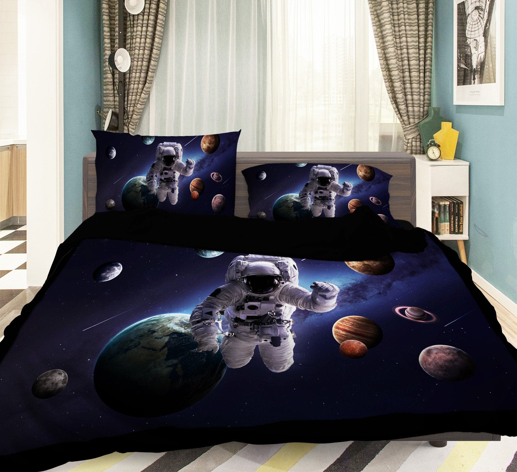 3D Astronaut Planet 160 Bed Pillowcases Quilt Wallpaper AJ Wallpaper