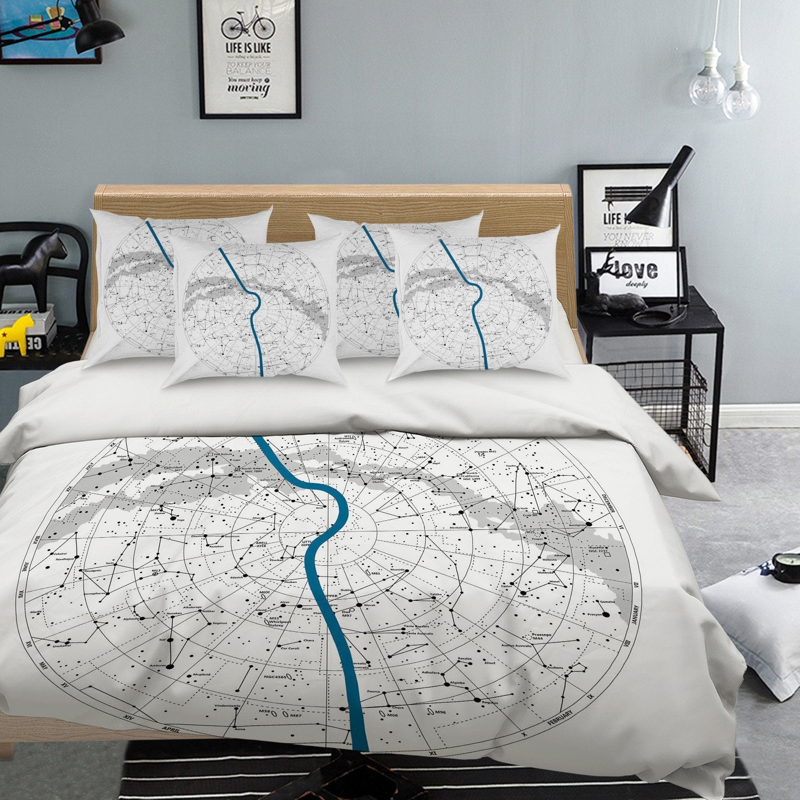 3D Constellation Map 129 Bed Pillowcases Quilt Wallpaper AJ Wallpaper
