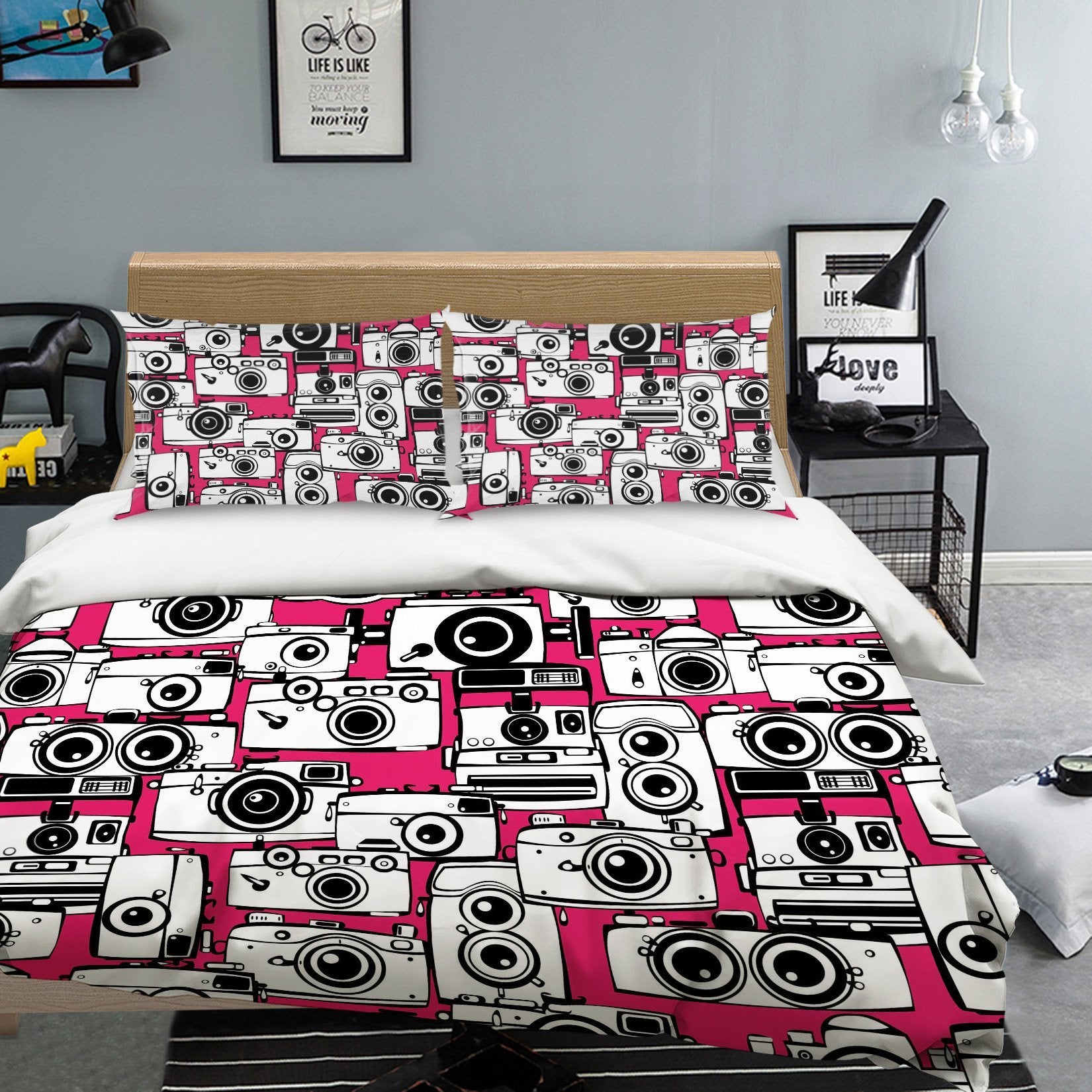3D Camera Telescope 023 Bed Pillowcases Quilt Wallpaper AJ Wallpaper