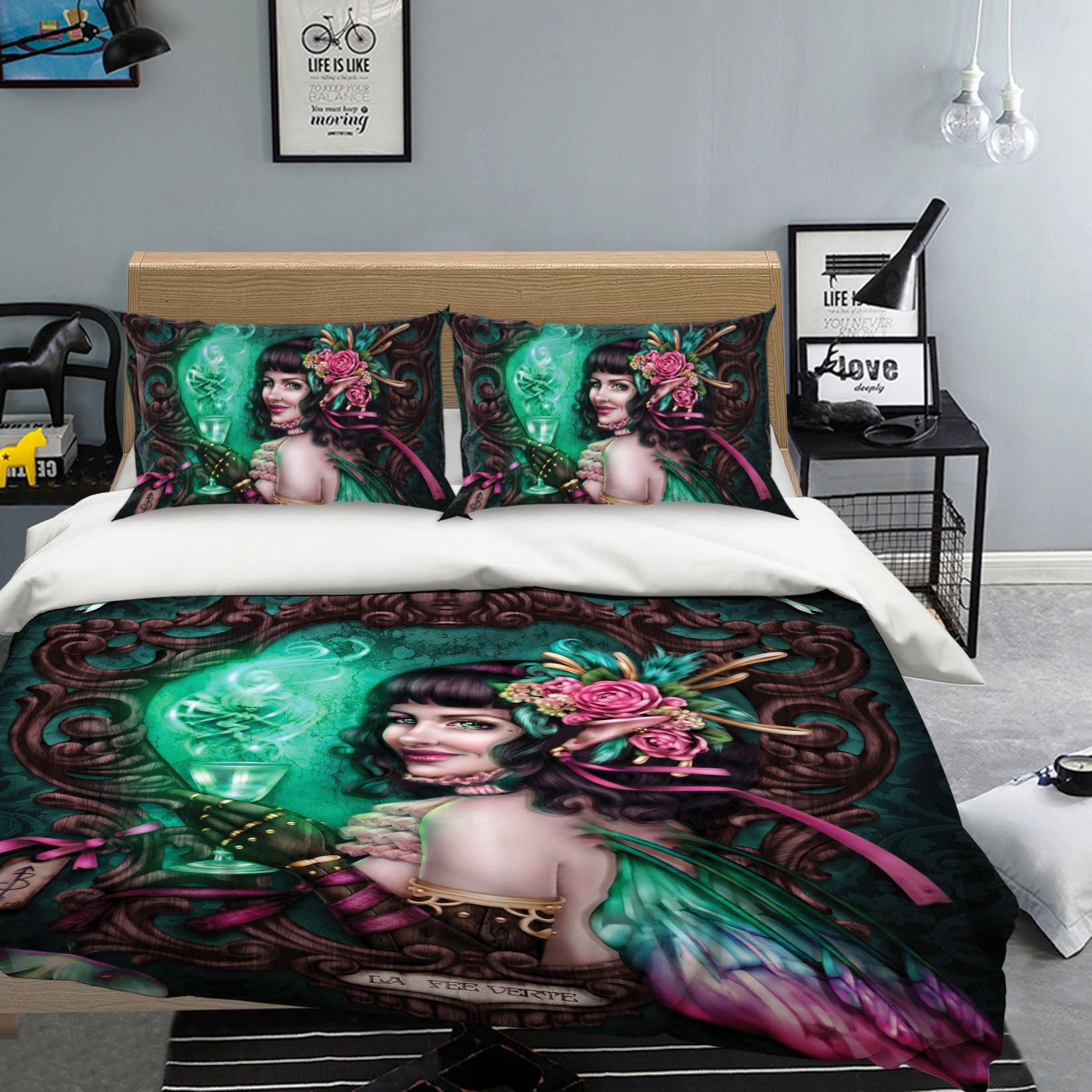 3D Pink Flower Woman 8859 Brigid Ashwood Bedding Bed Pillowcases Quilt Cover Duvet Cover