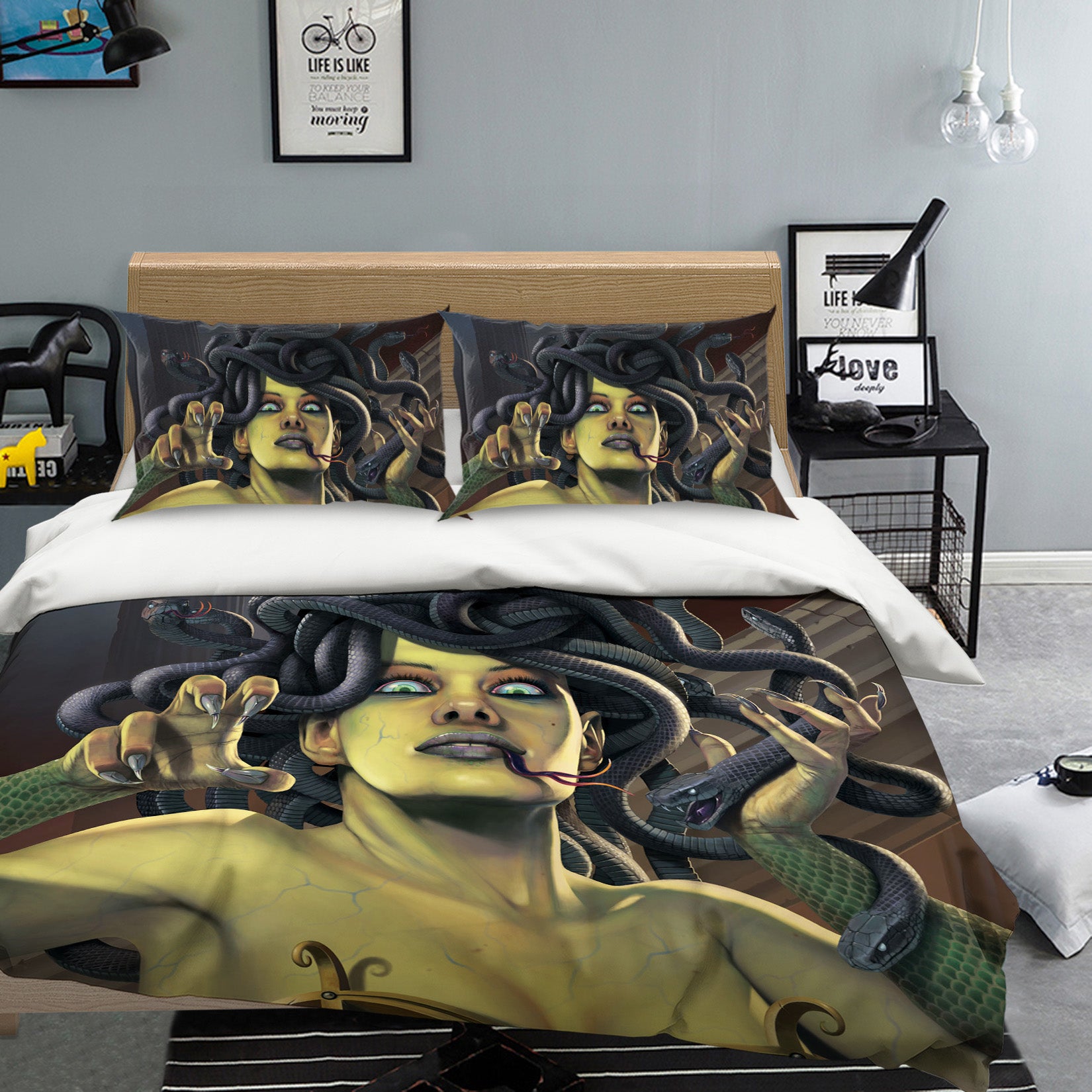 3D Medusa 059 Bed Pillowcases Quilt Exclusive Designer Vincent
