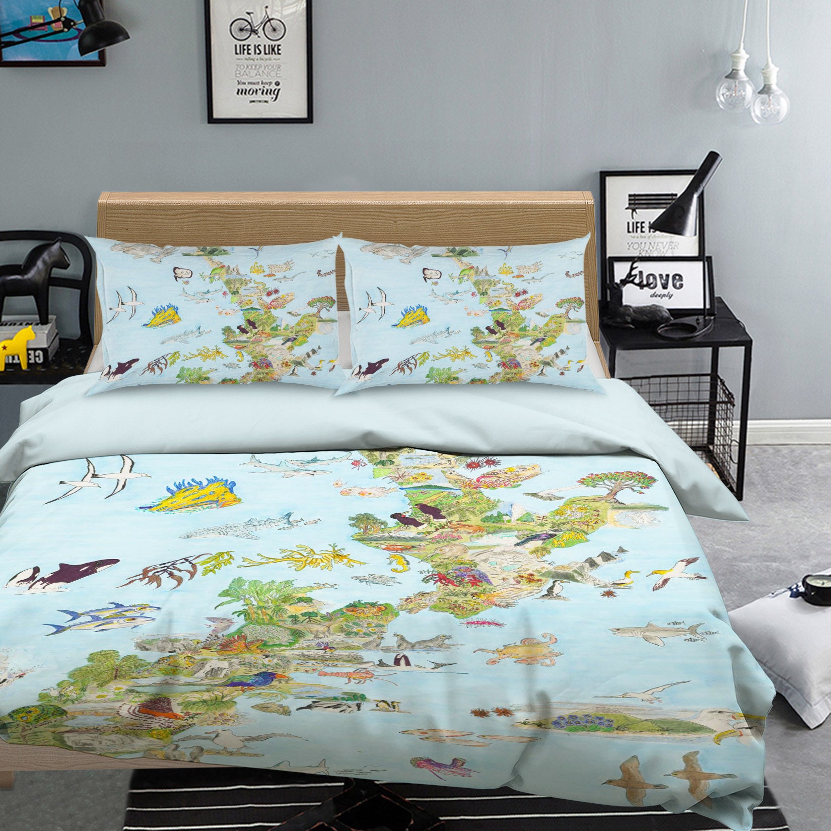 3D Animal Forest 032 Michael Sewell Bedding Bed Pillowcases Quilt