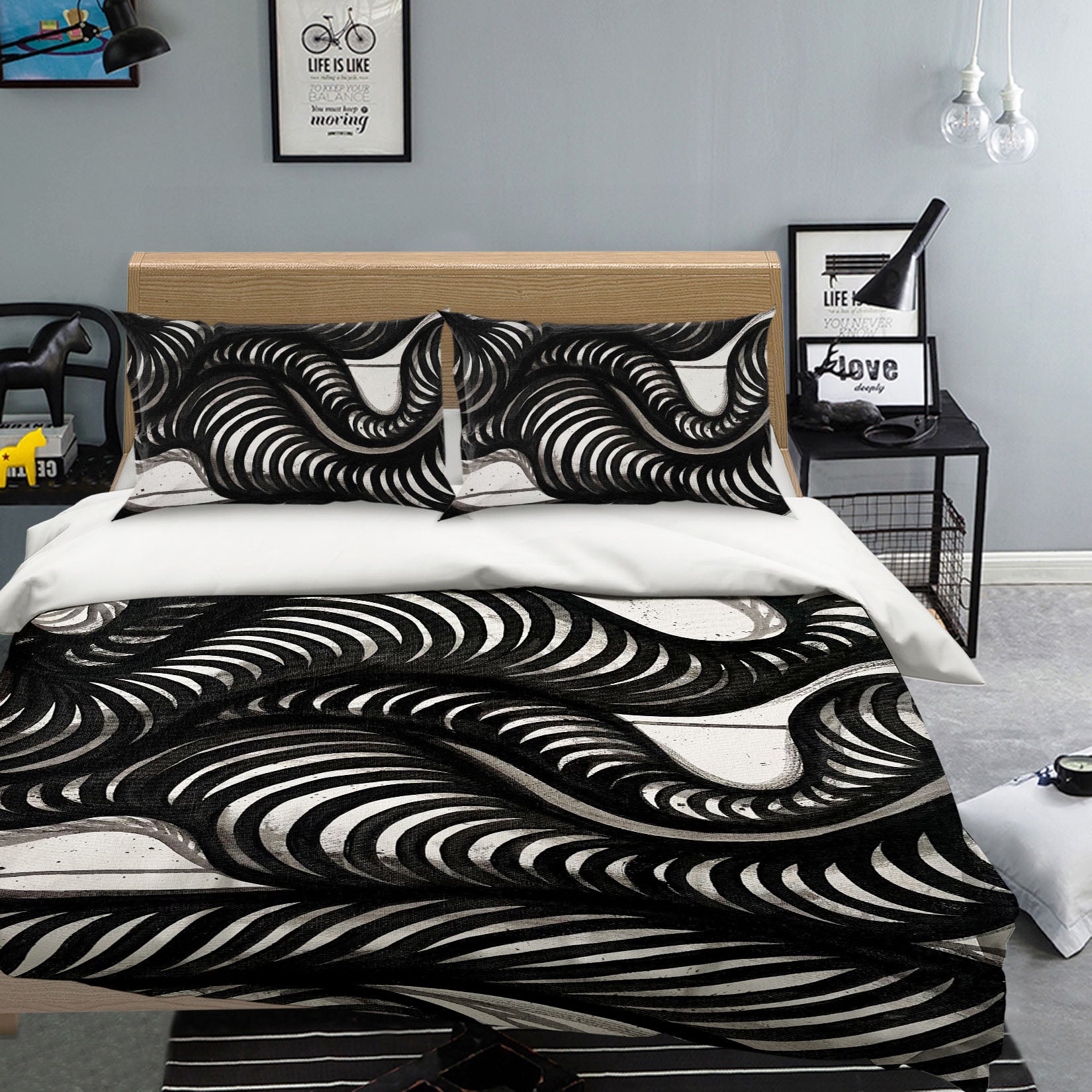 3D Line Drawing 3036 Jacqueline Reynoso Bedding Bed Pillowcases Quilt Cover Duvet Cover