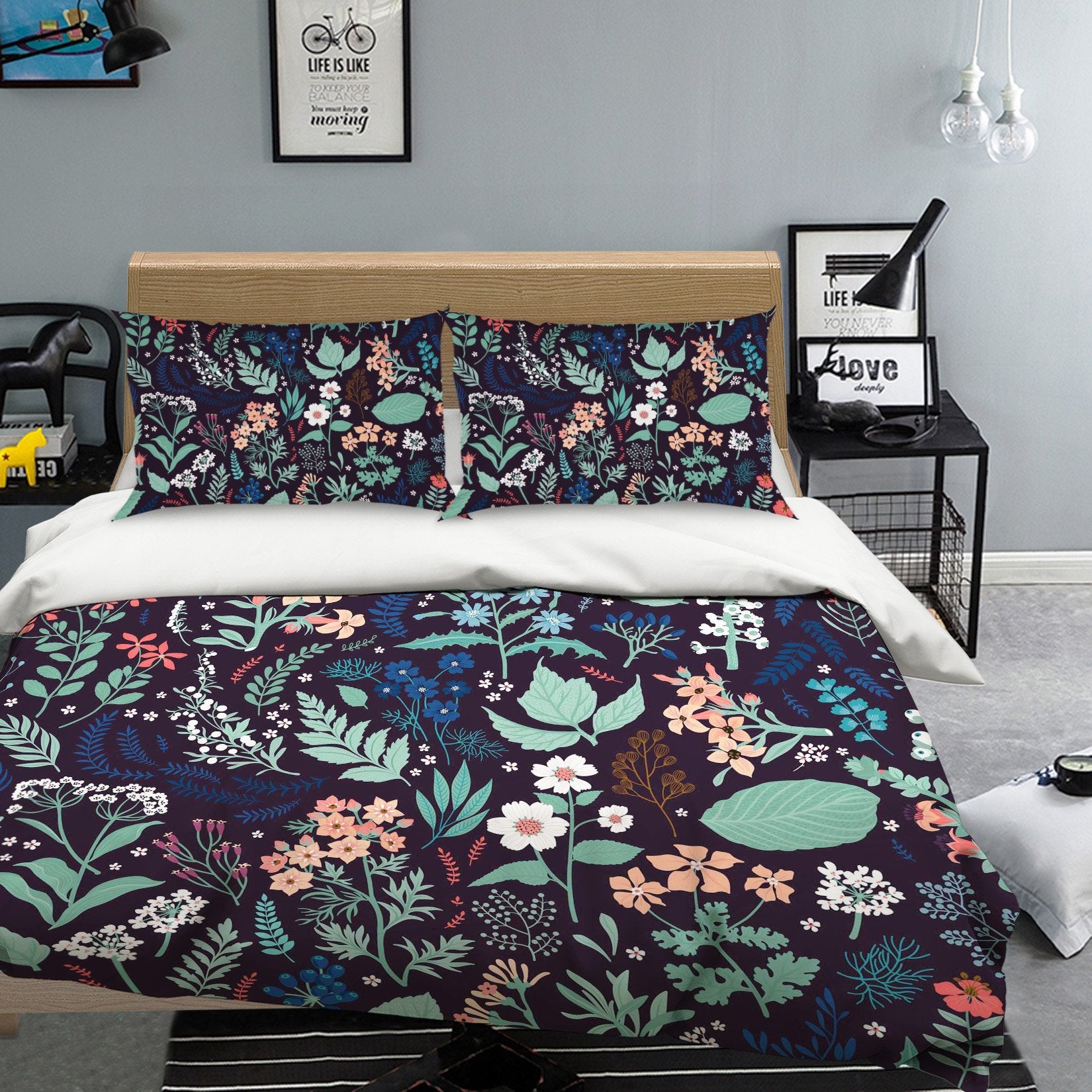 3D Small Leaves 057 Bed Pillowcases Quilt Wallpaper AJ Wallpaper