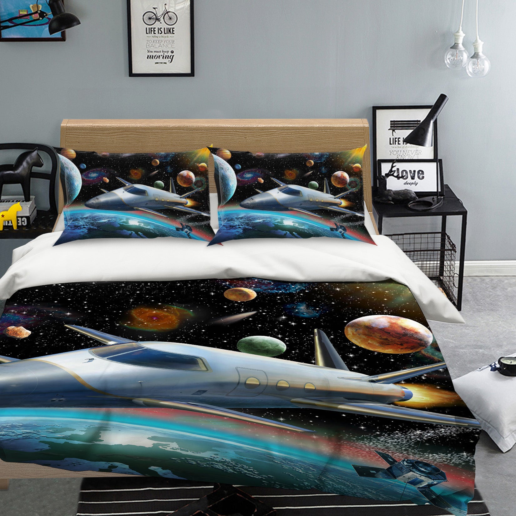 3D Starry Spaceship 2125 Adrian Chesterman Bedding Bed Pillowcases Quilt