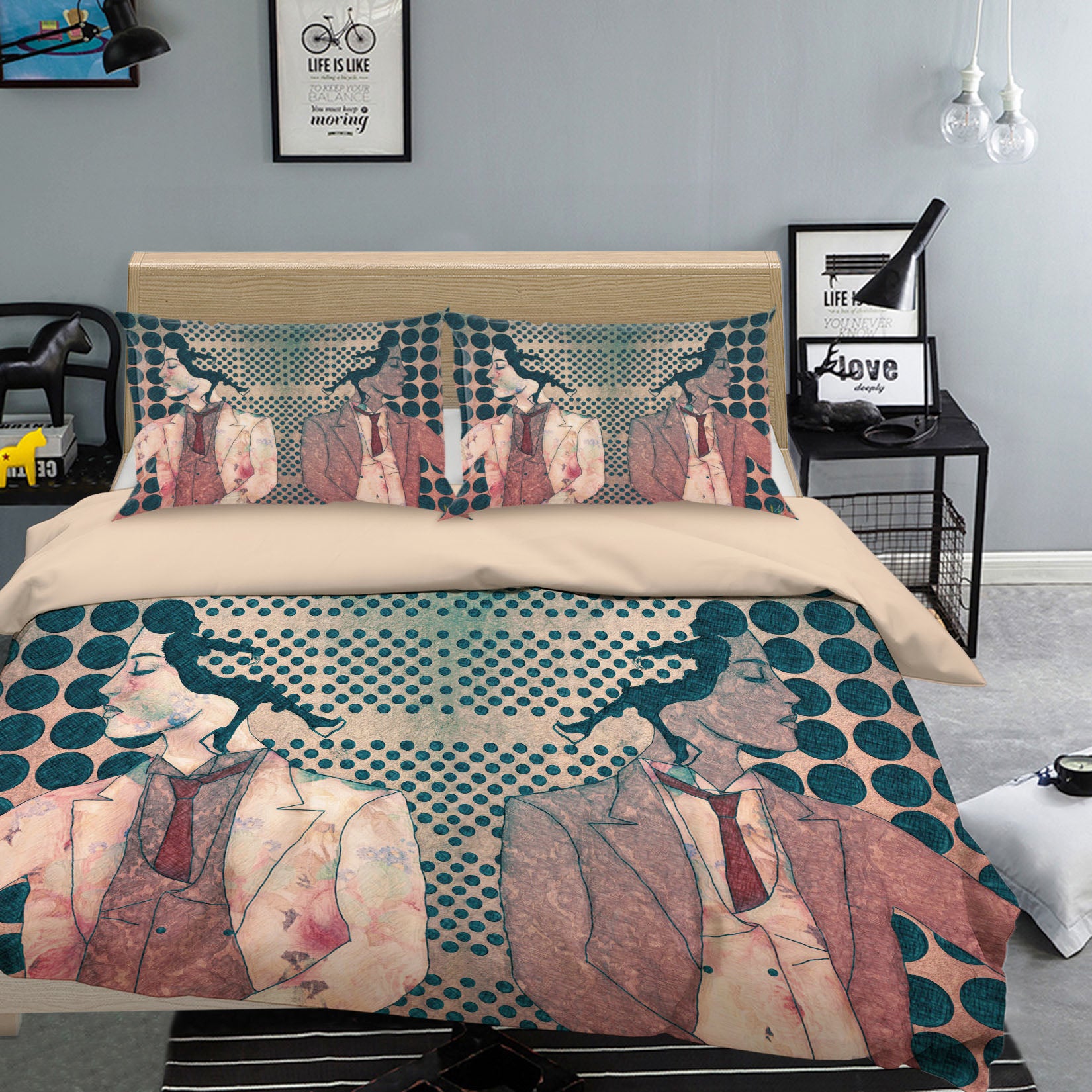 3D Suit Girl 2003 Marco Cavazzana Bedding Bed Pillowcases Quilt