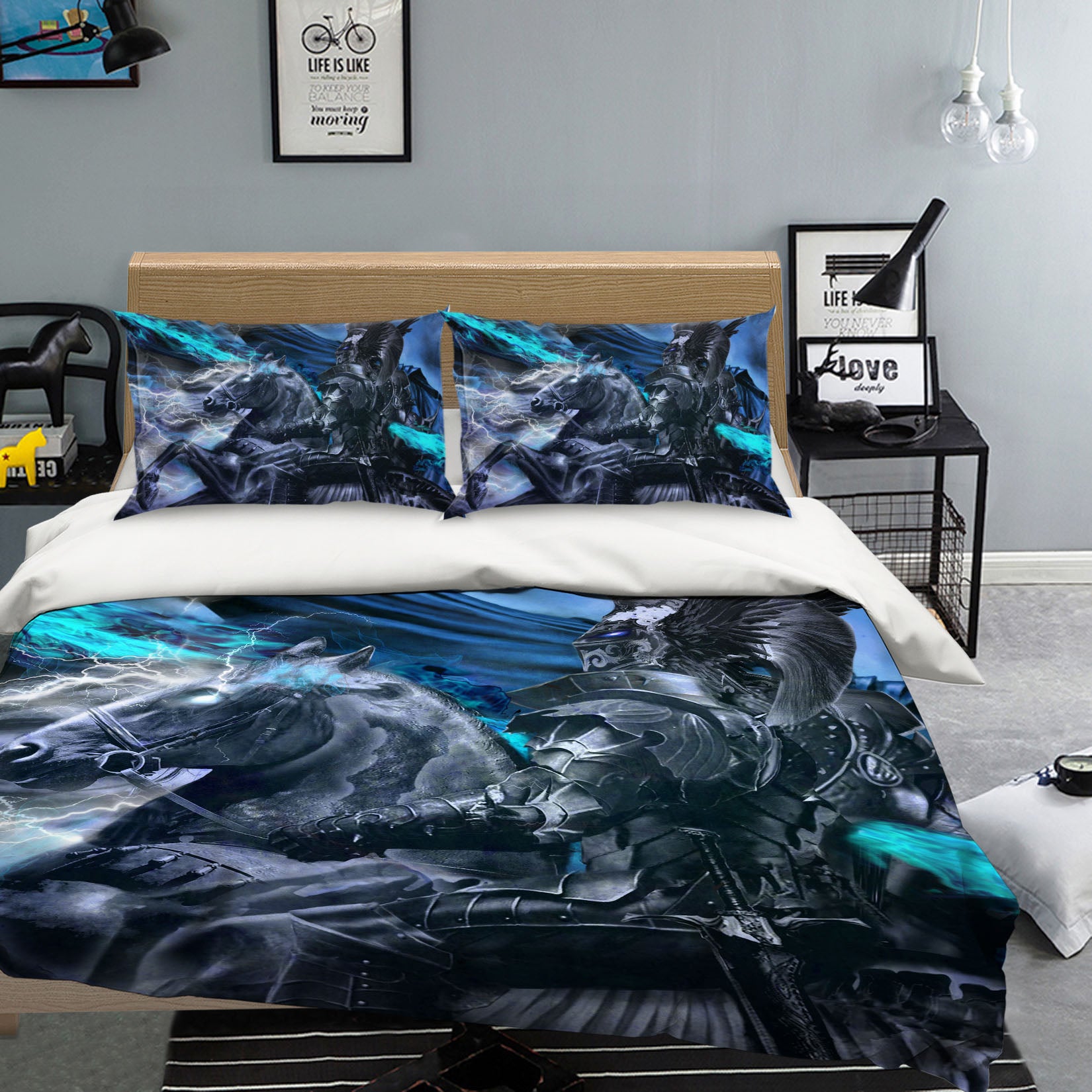 3D Black Knight 8343 Ruth Thompson Bedding Bed Pillowcases Quilt Cover Duvet Cover