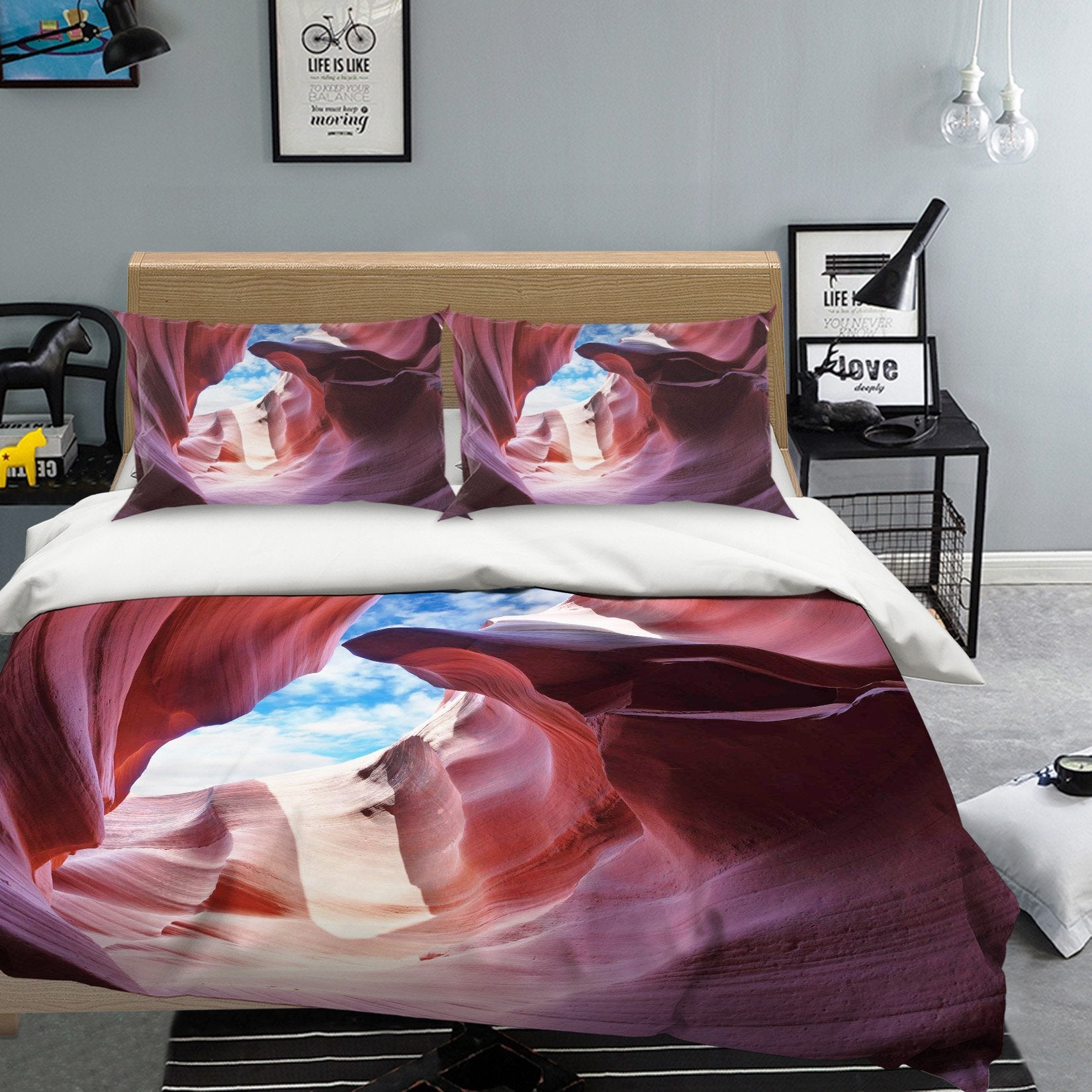 3D Redstone Cave 016 Bed Pillowcases Quilt Wallpaper AJ Wallpaper