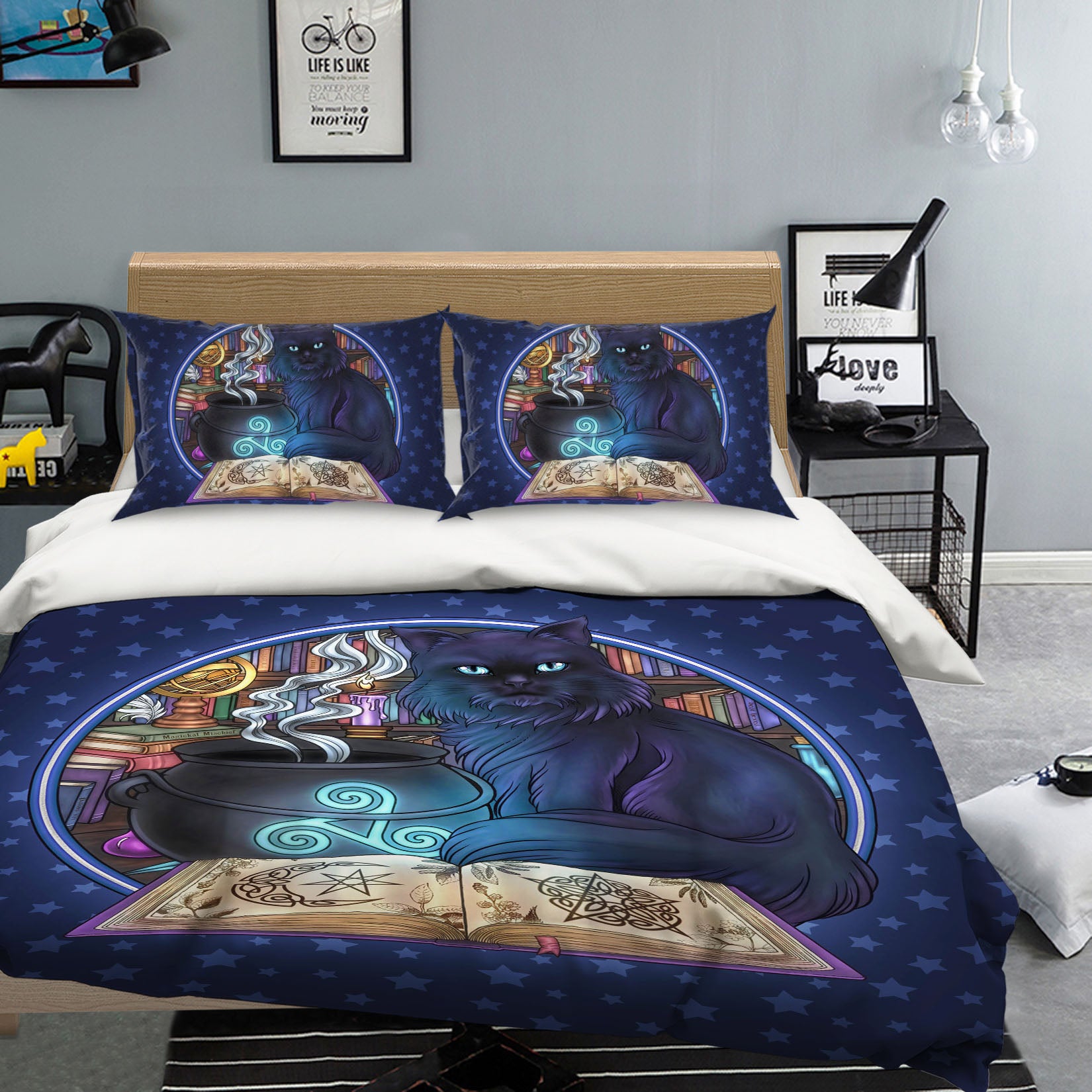 3D Black Cat Jar 8831 Brigid Ashwood Bedding Bed Pillowcases Quilt Cover Duvet Cover