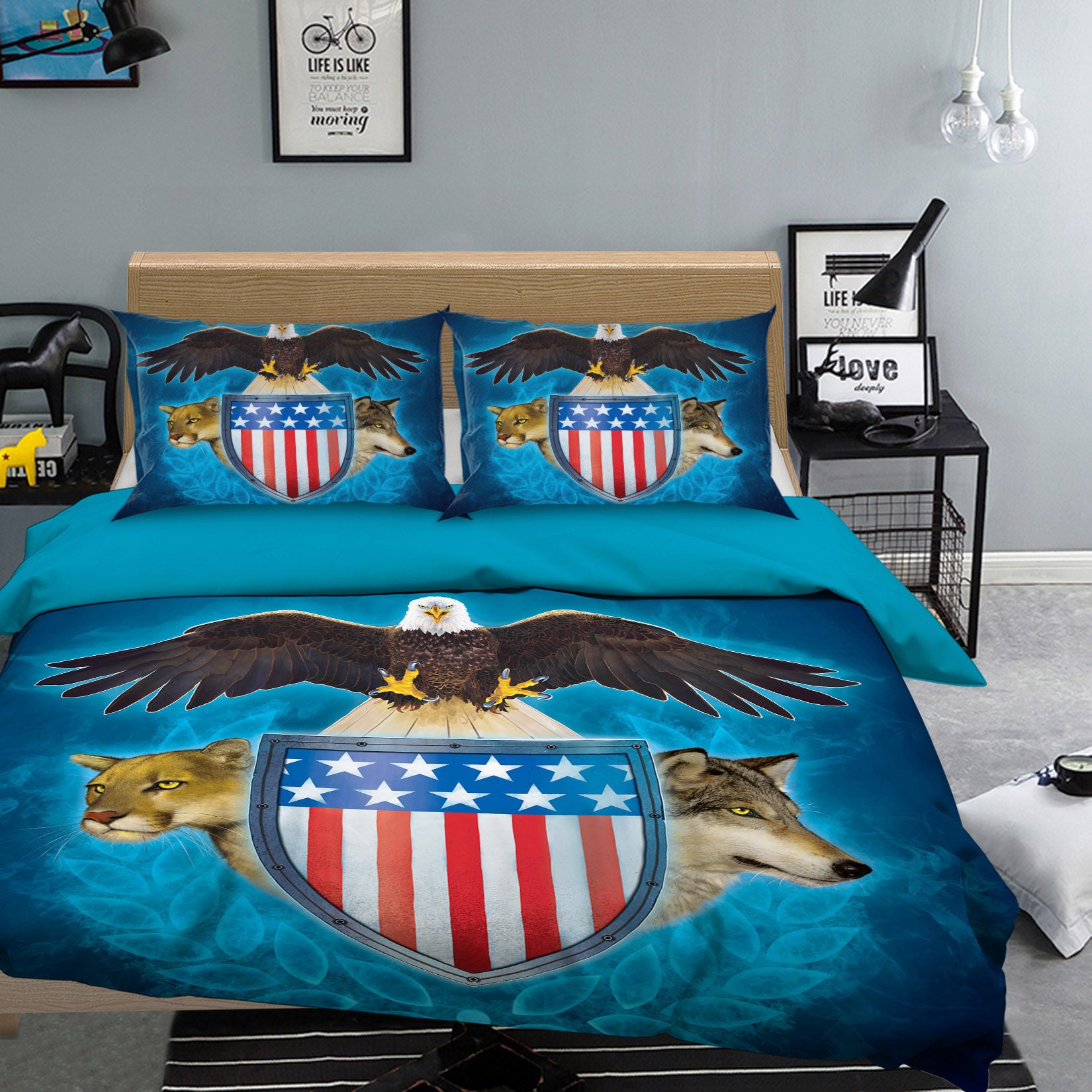 3D USA Trinity 097 Bed Pillowcases Quilt Exclusive Designer Vincent