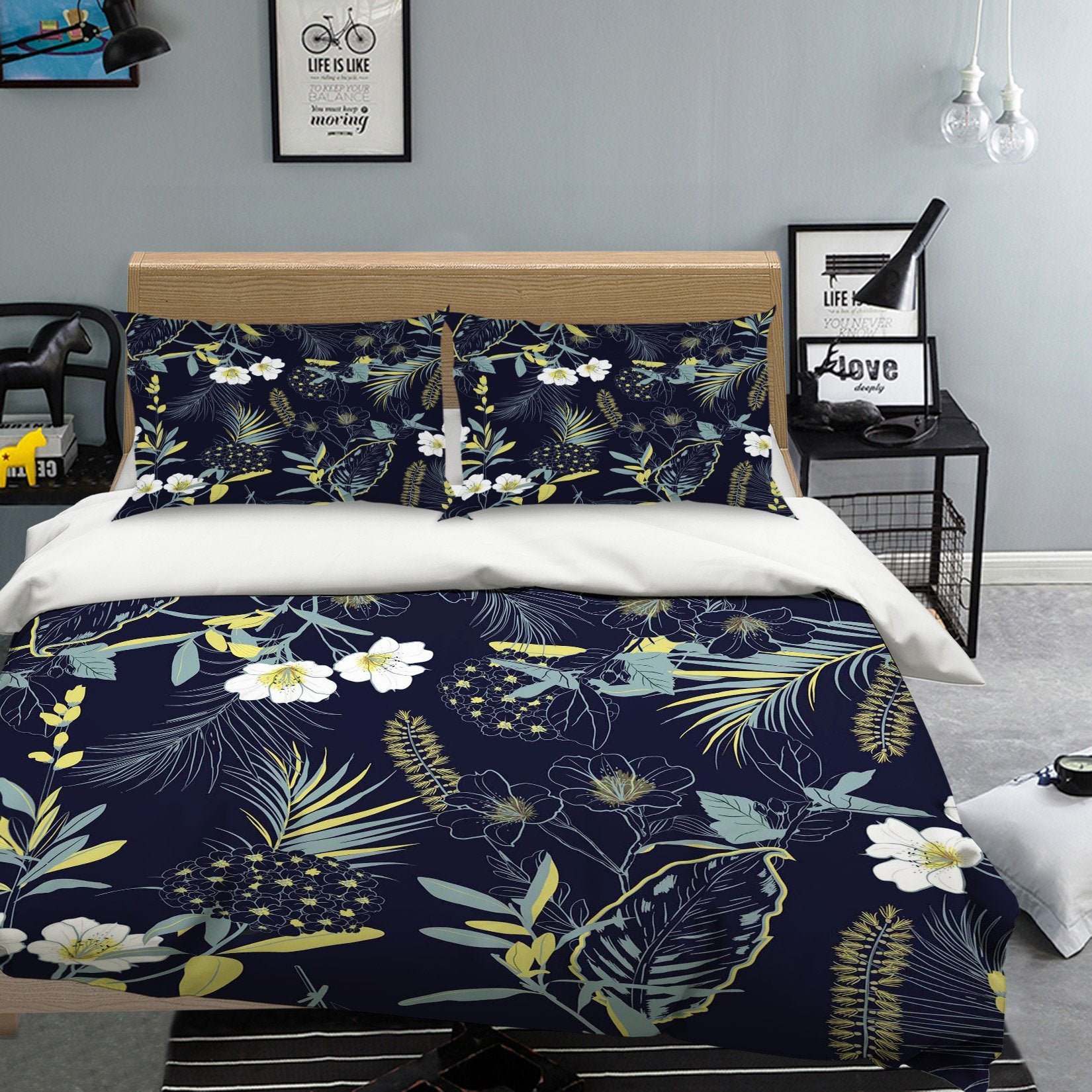 3D Invisible Flower 083 Bed Pillowcases Quilt Wallpaper AJ Wallpaper