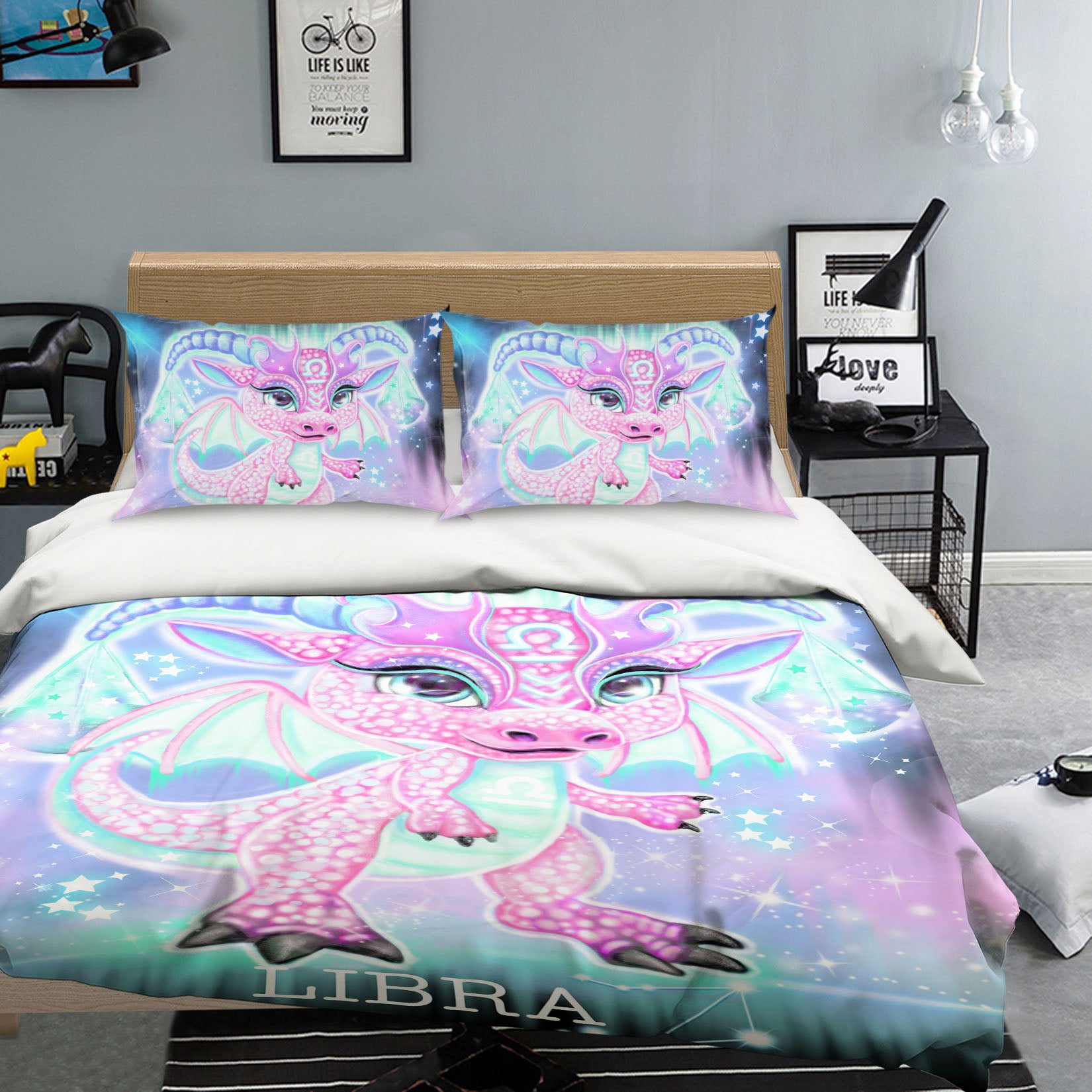 3D Constellation Libra 8562 Sheena Pike Bedding Bed Pillowcases Quilt Cover Duvet Cover