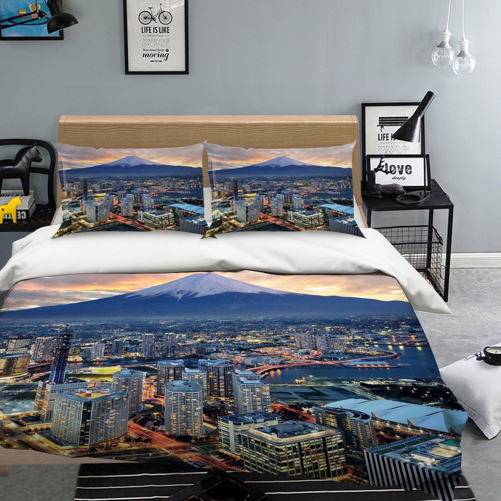 3D Snow Mountain Building 158 Bed Pillowcases Quilt Wallpaper AJ Wallpaper