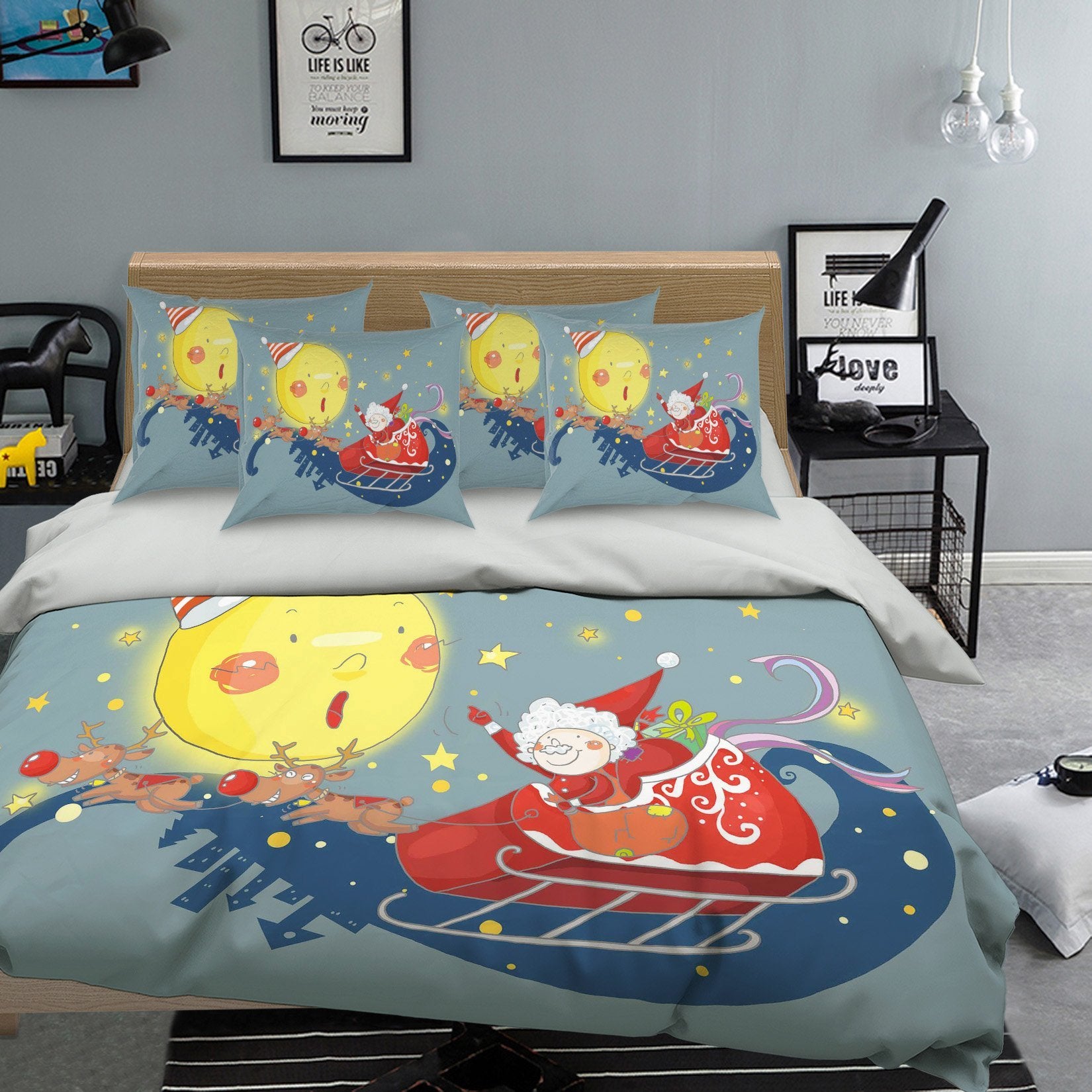 3D Christmas Party Gift 173 Bed Pillowcases Quilt Wallpaper AJ Wallpaper