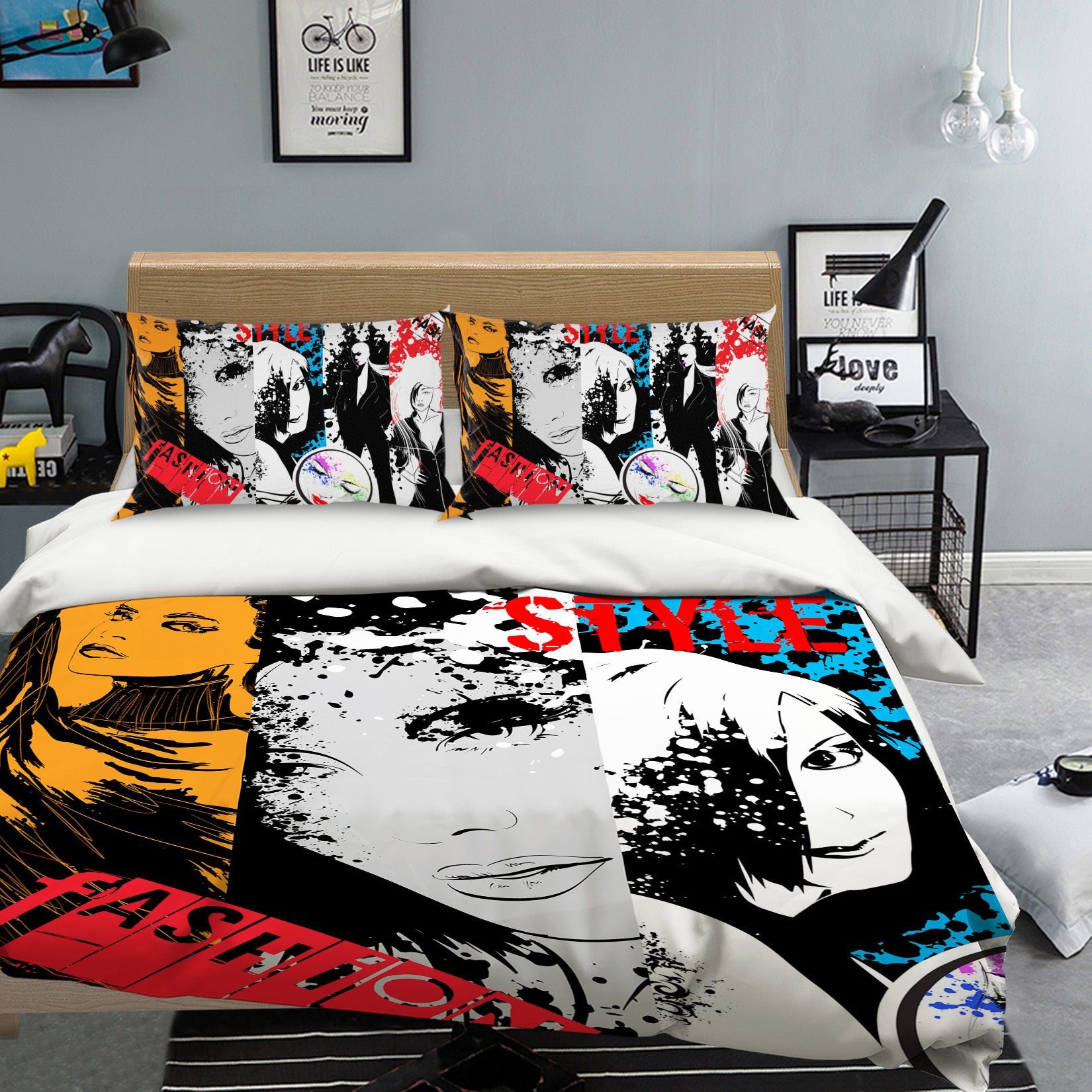 3D Poster Pattern Woman 059 Bed Pillowcases Quilt