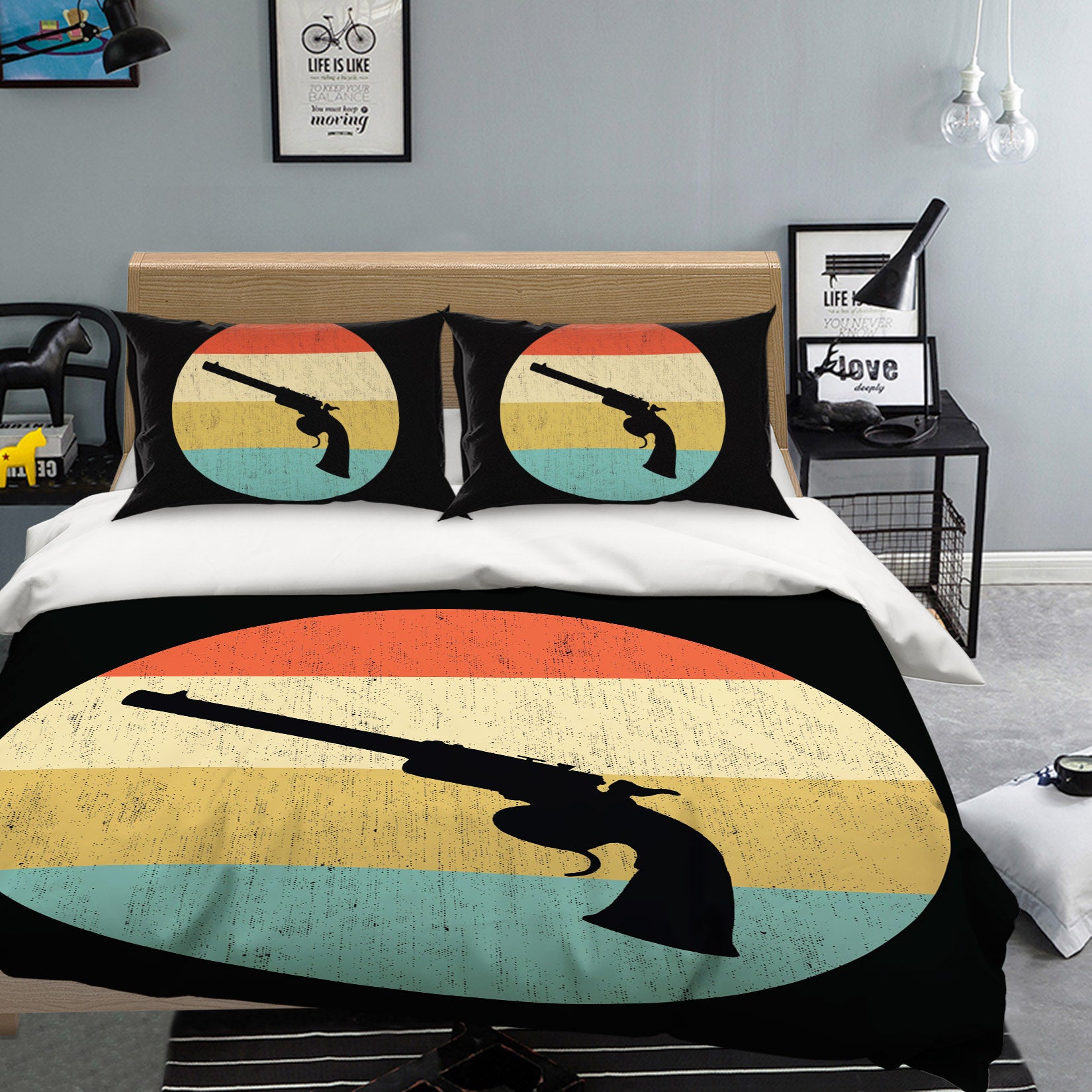 3D Colored Weapons 67045 Bed Pillowcases Quilt