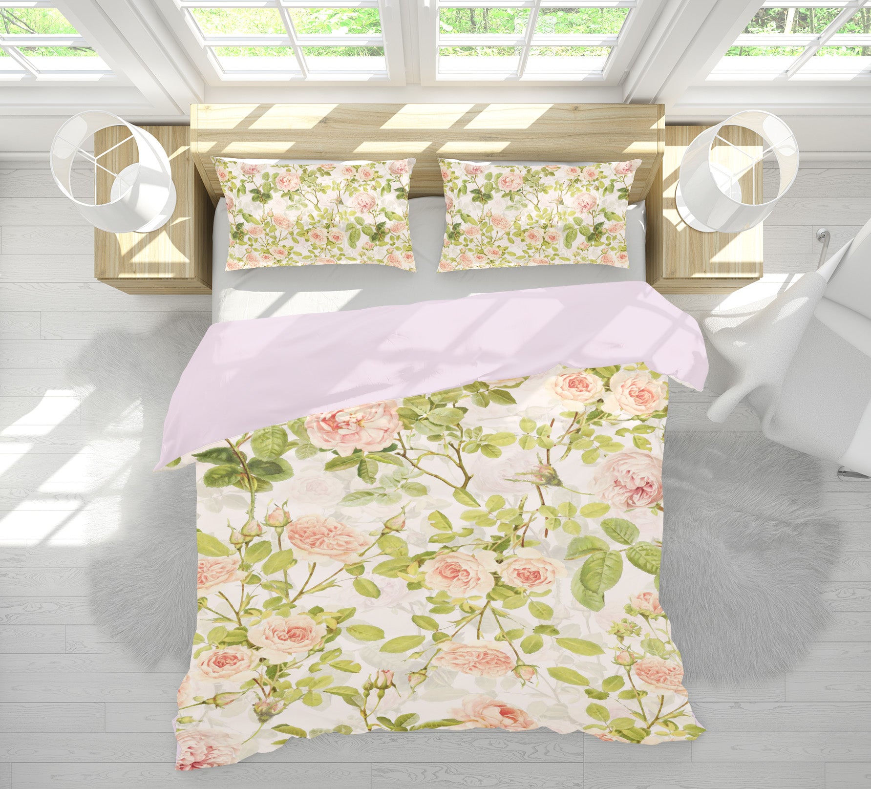 3D Peony Leaves 132 Uta Naumann Bedding Bed Pillowcases Quilt