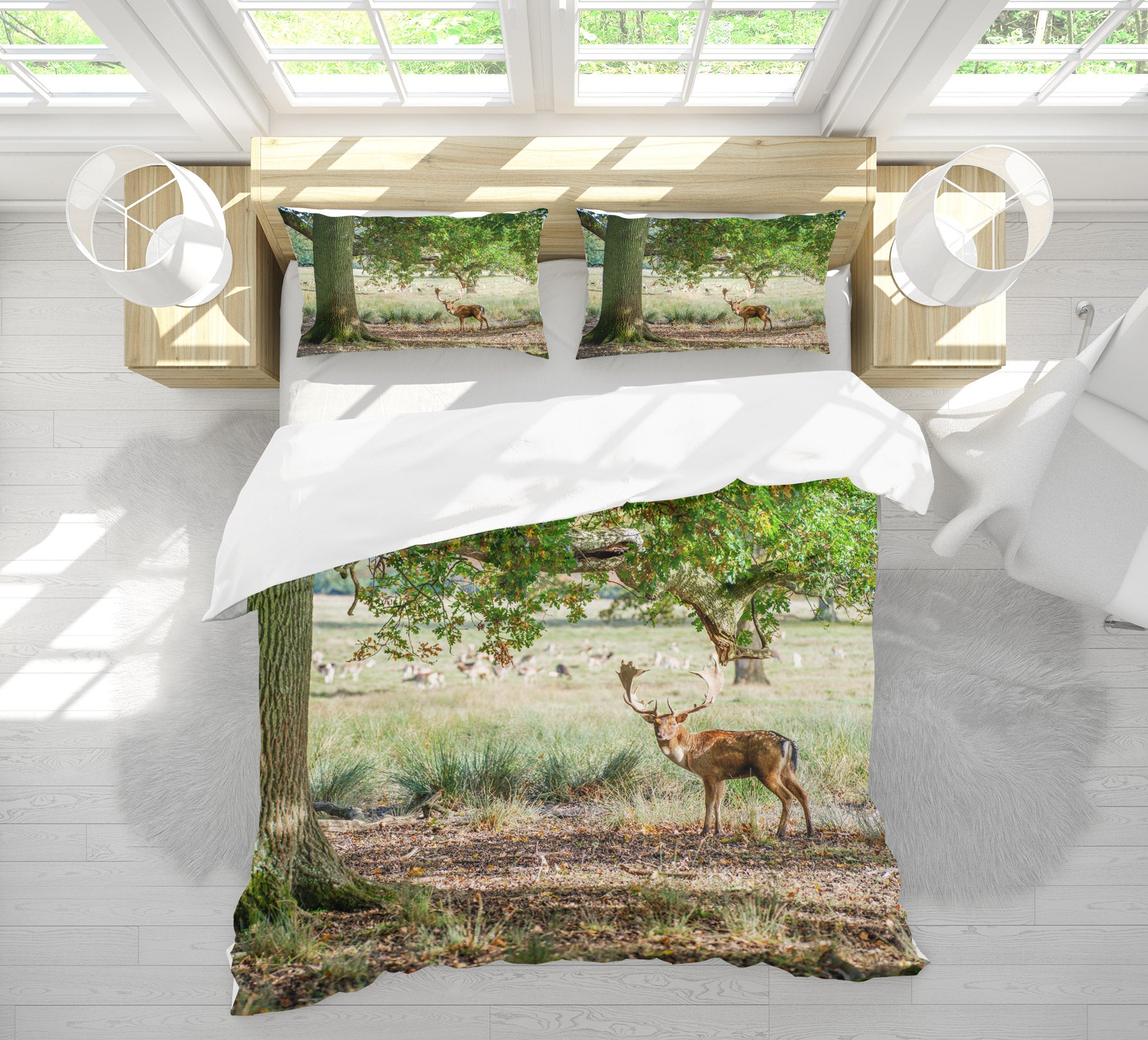 3D Fawn Tree 1064 Assaf Frank Bedding Bed Pillowcases Quilt