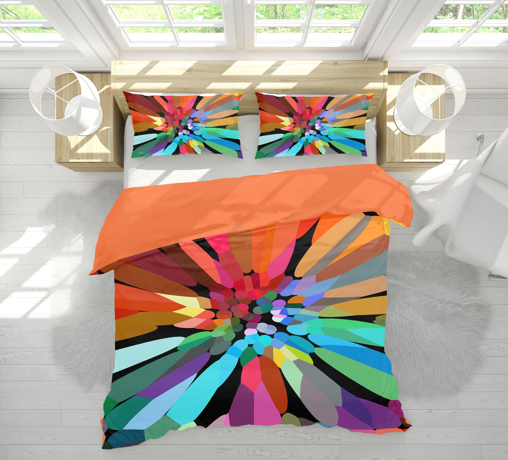 3D Colored Petals 2001 Shandra Smith Bedding Bed Pillowcases Quilt
