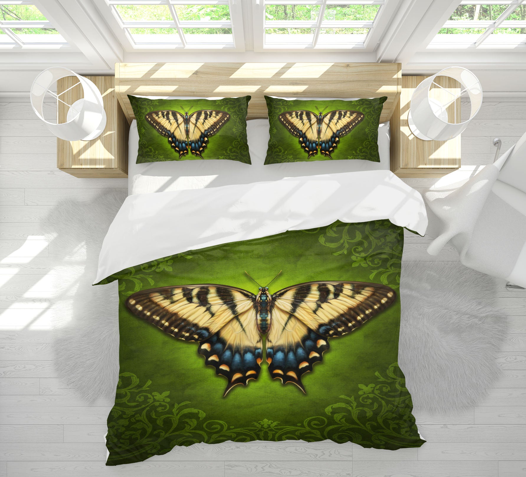 3D Butterfly Pattern 8833 Brigid Ashwood Bedding Bed Pillowcases Quilt Cover Duvet Cover