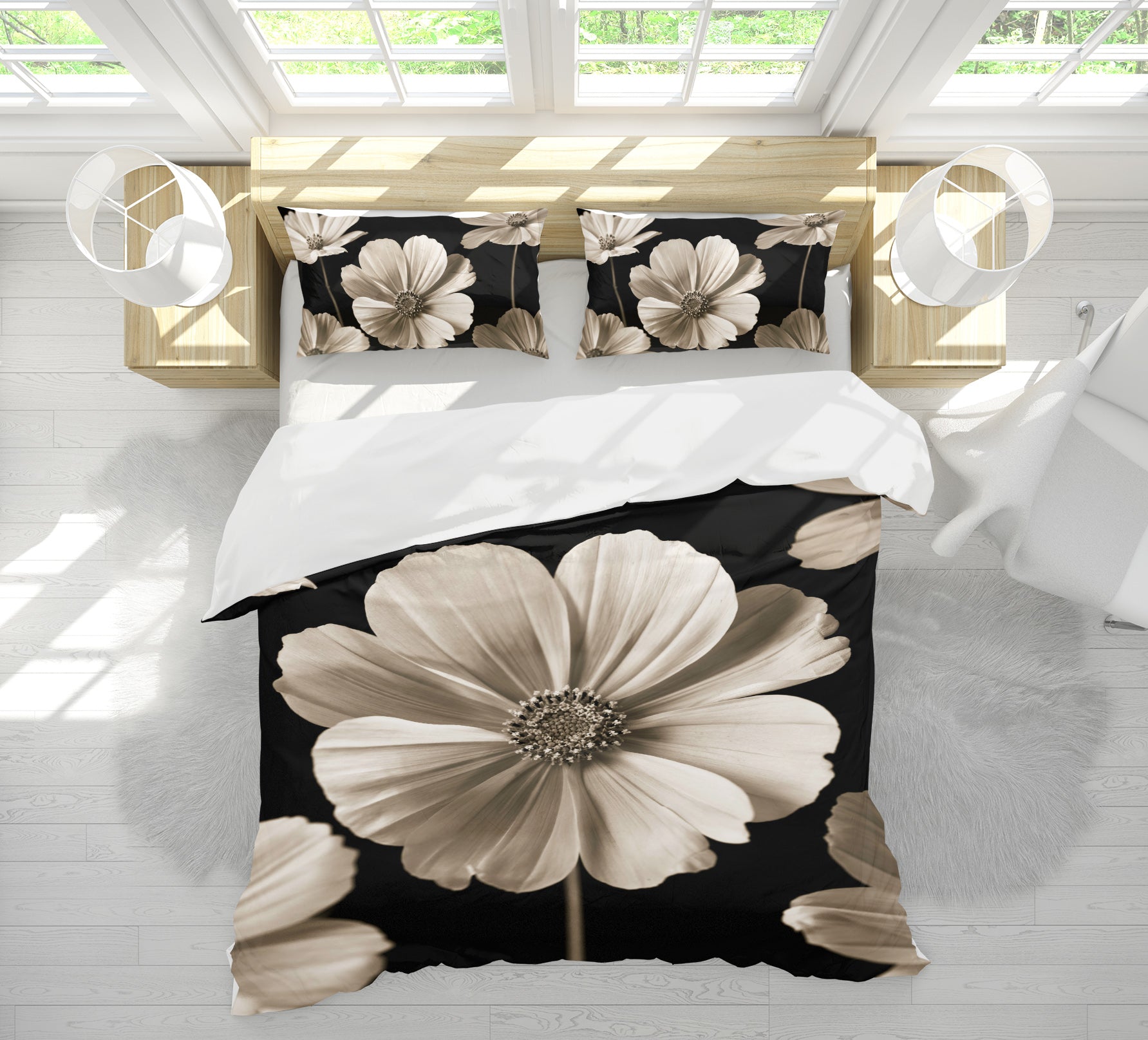 3D White Flowers 7107 Assaf Frank Bedding Bed Pillowcases Quilt Cover Duvet Cover