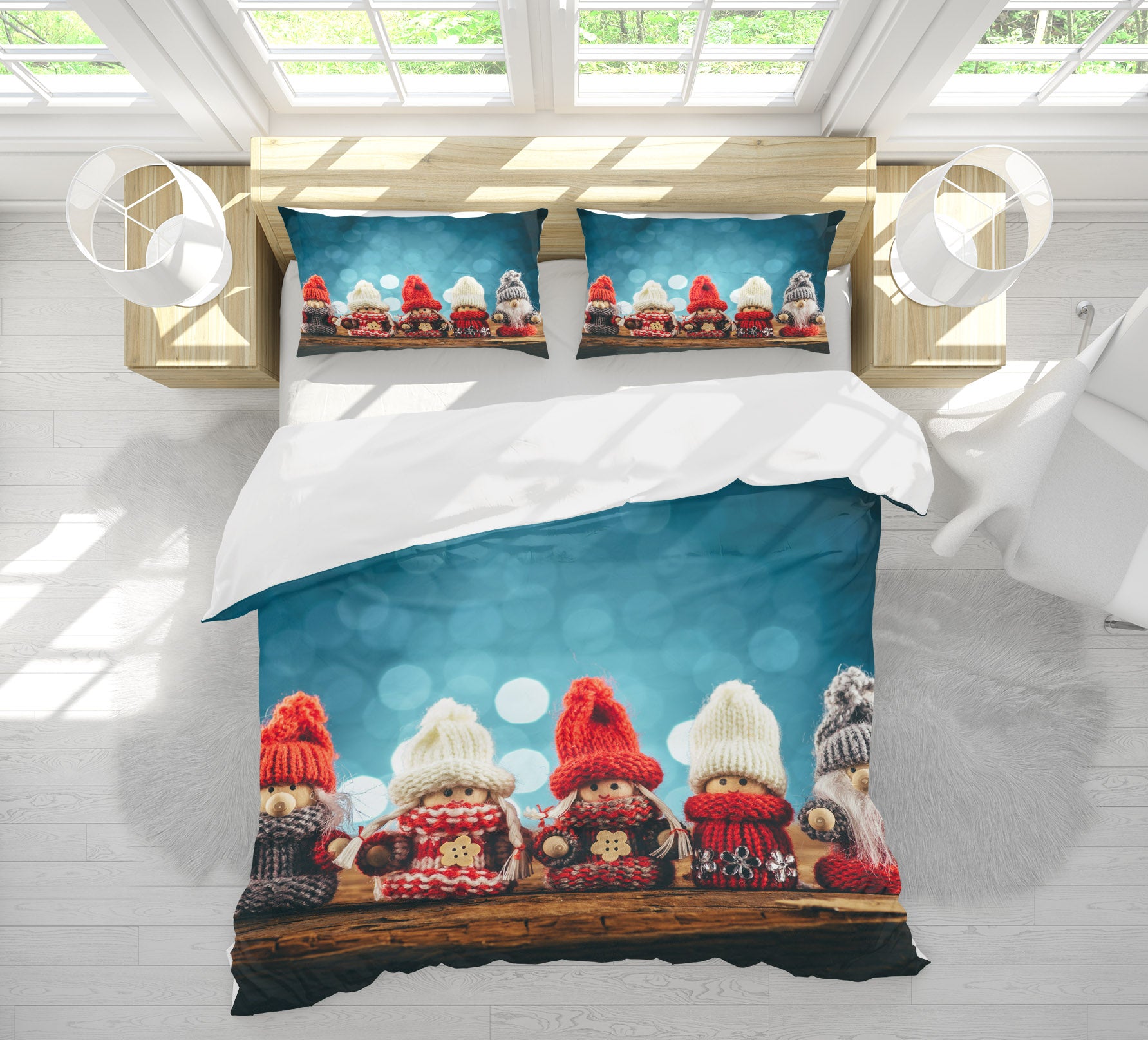 3D Dolls 52260 Christmas Quilt Duvet Cover Xmas Bed Pillowcases